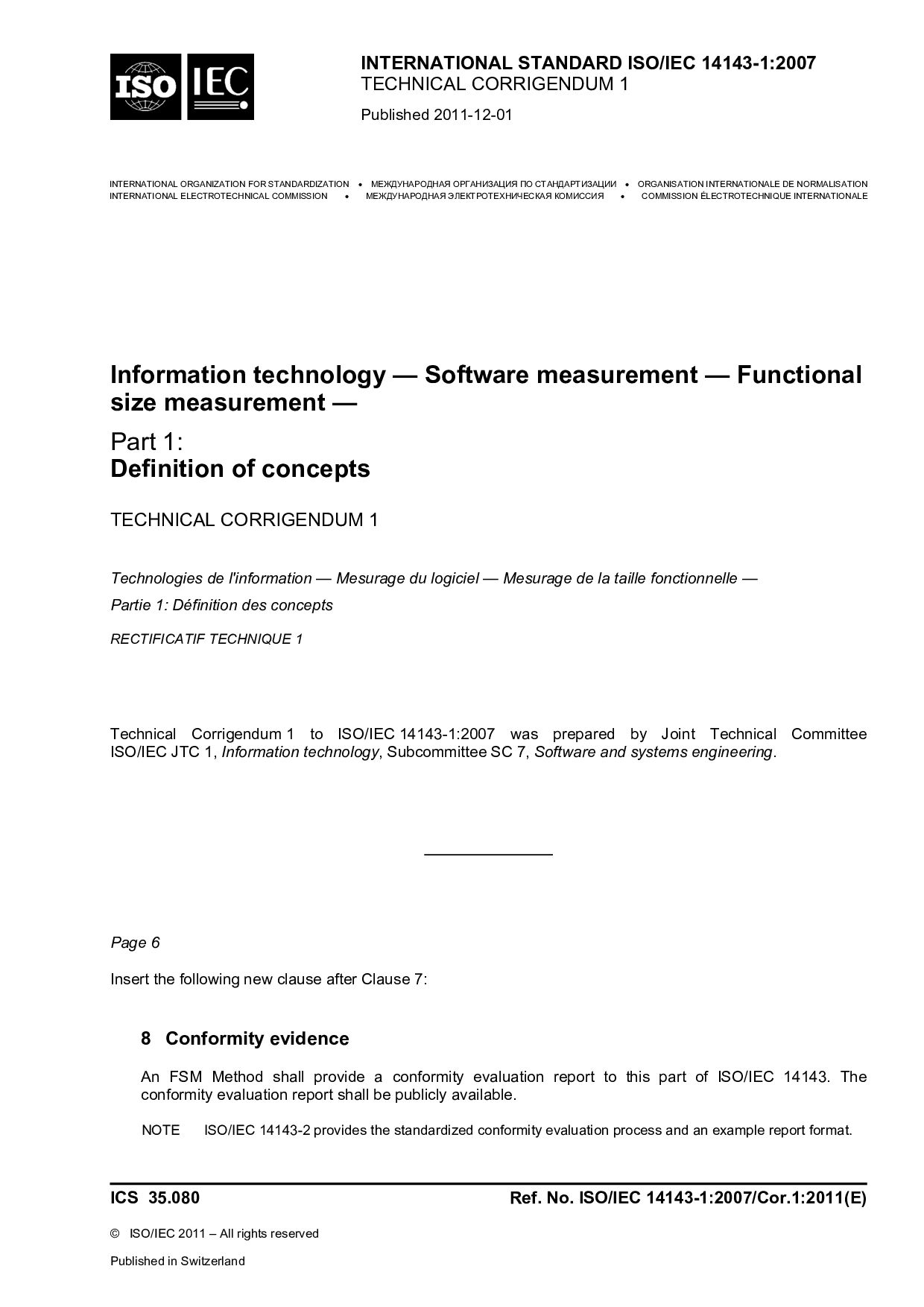 ISO/IEC 14143-1:2007/Cor 1:2011