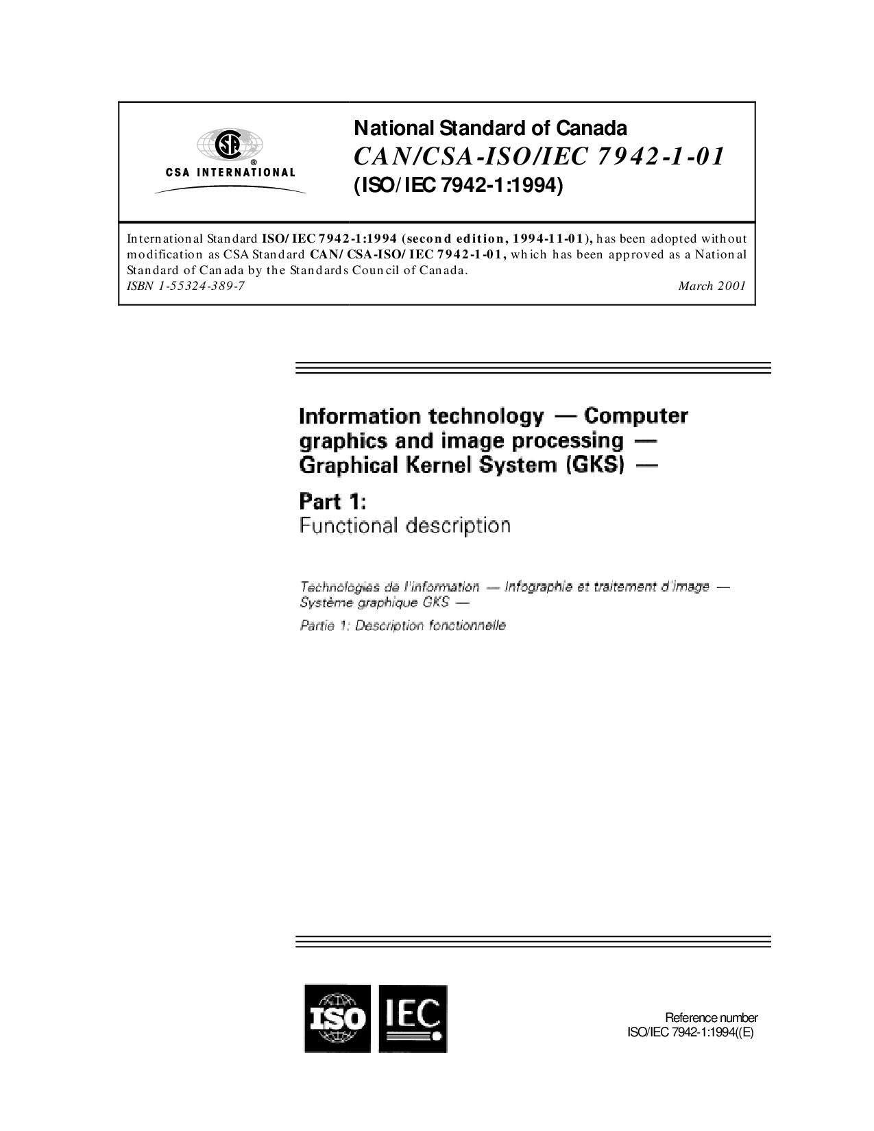 CAN/CSA-ISO/IEC 7942-1:2001