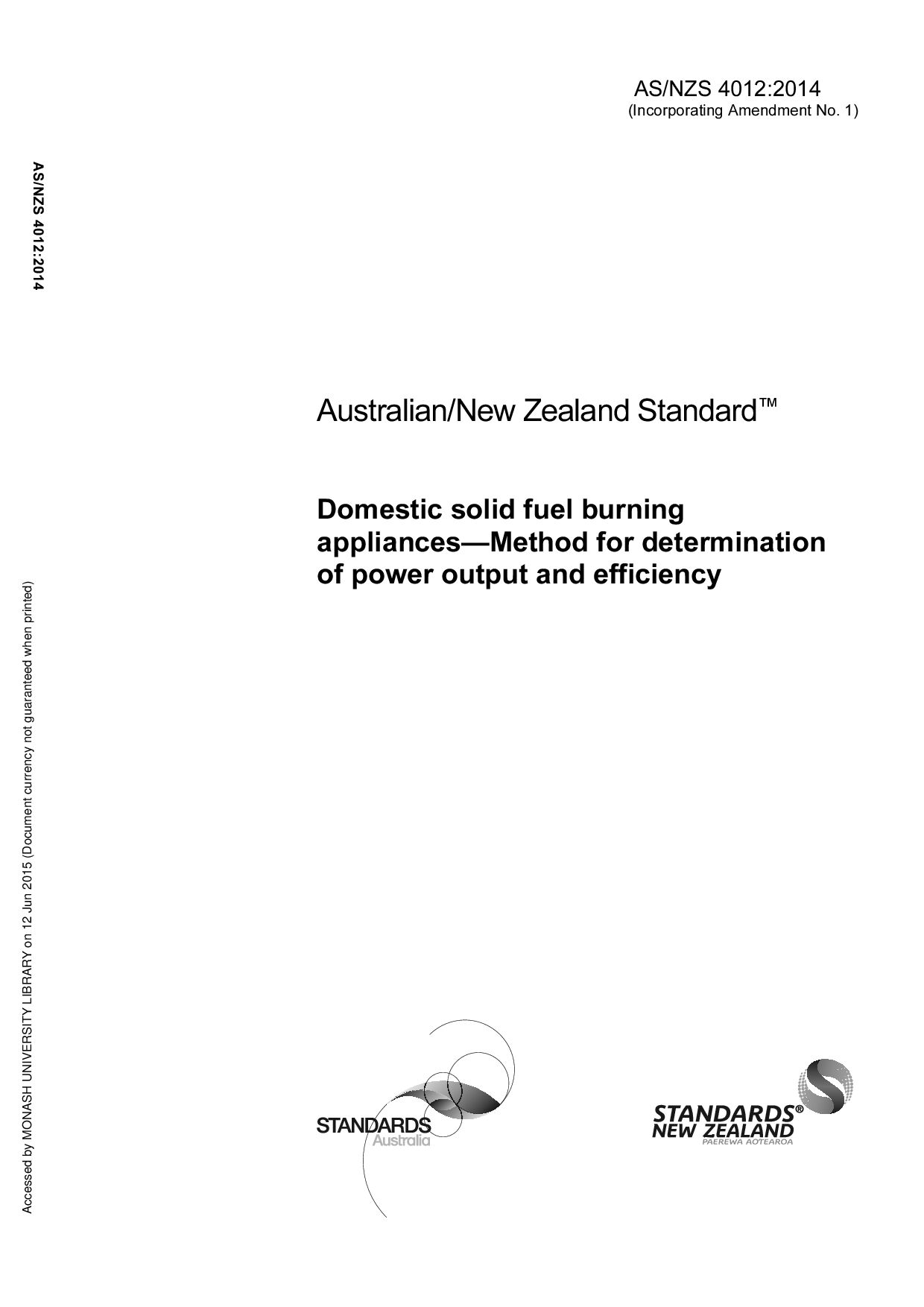 AS/NZS 4012:2014(R2015)封面图