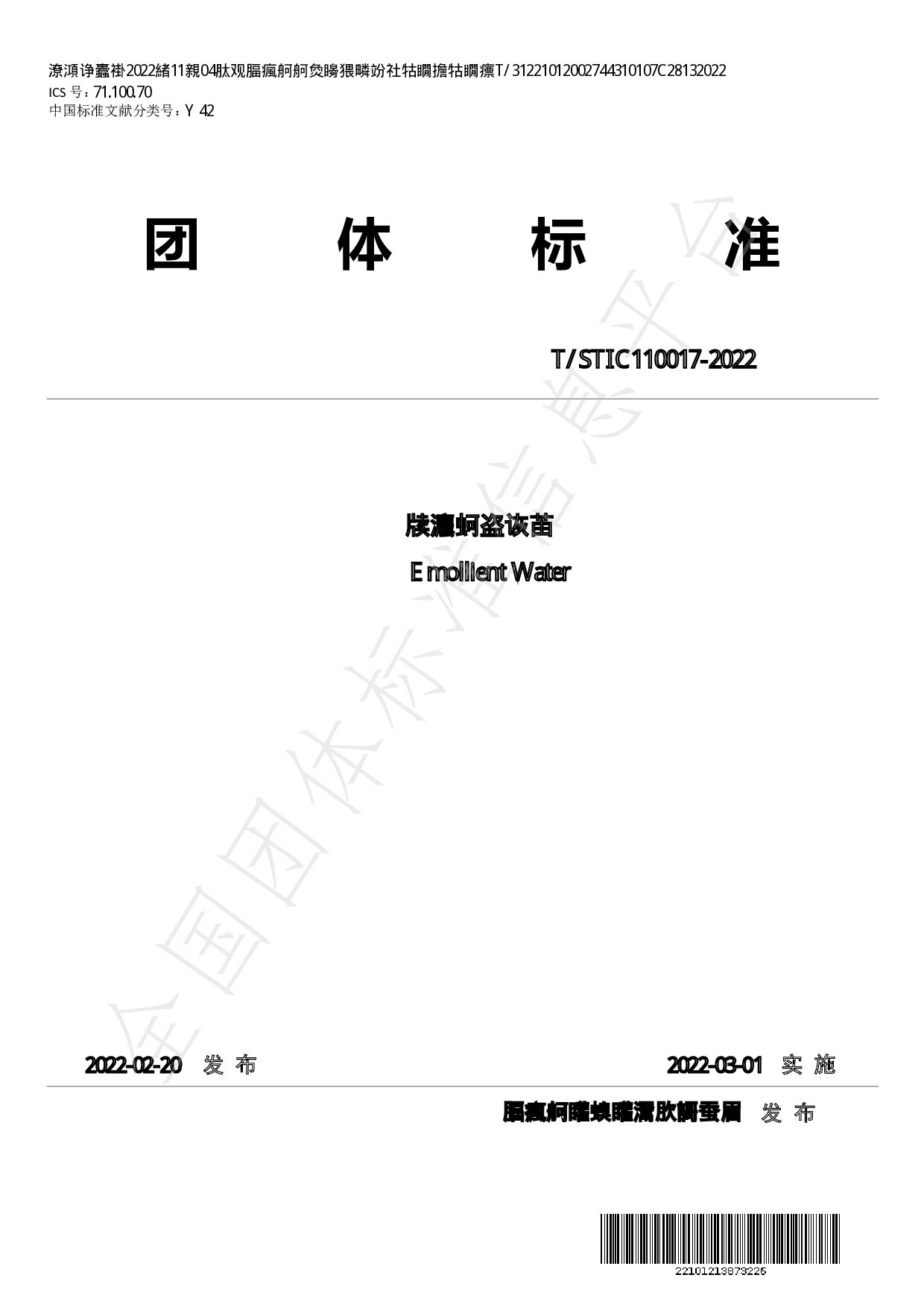 T/STIC 110017-2022封面图
