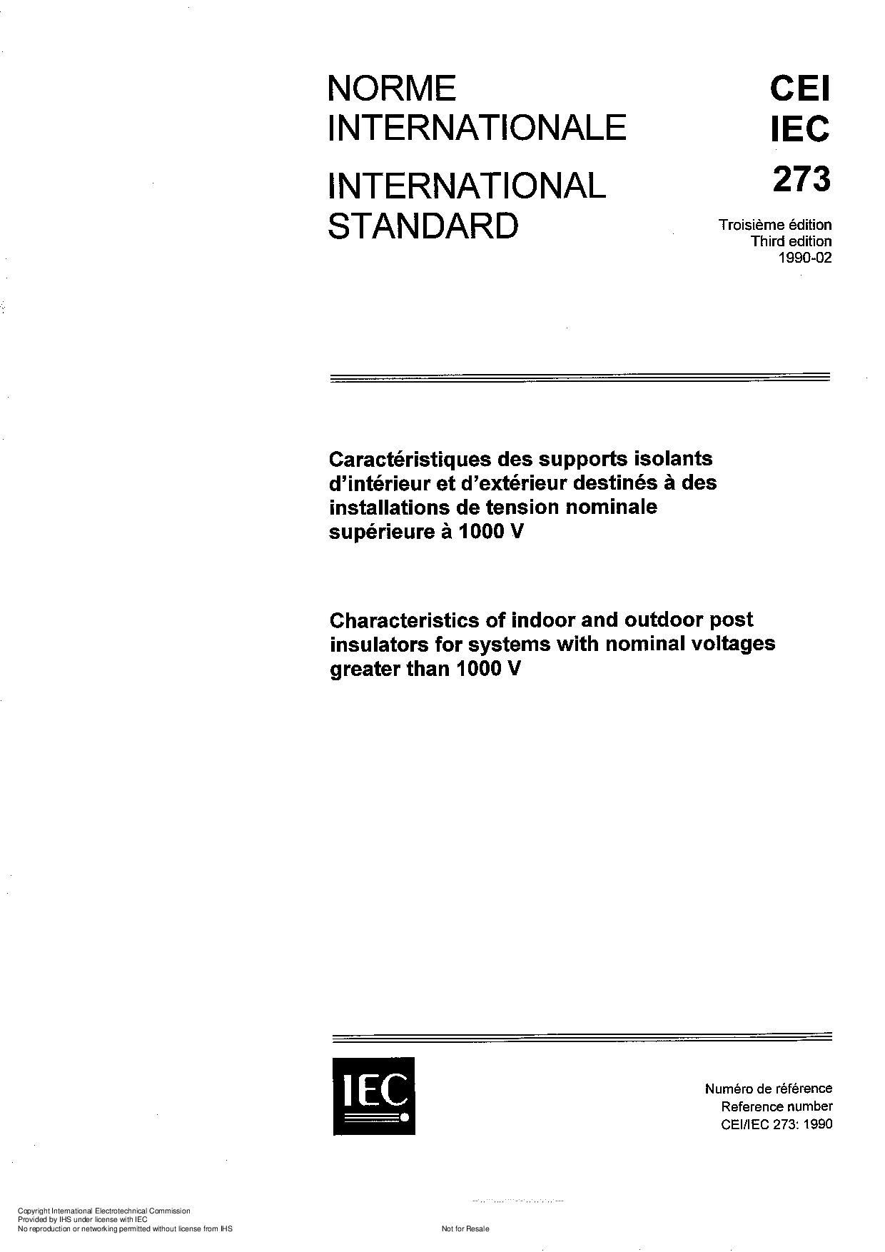 IEC 60273:1990封面图