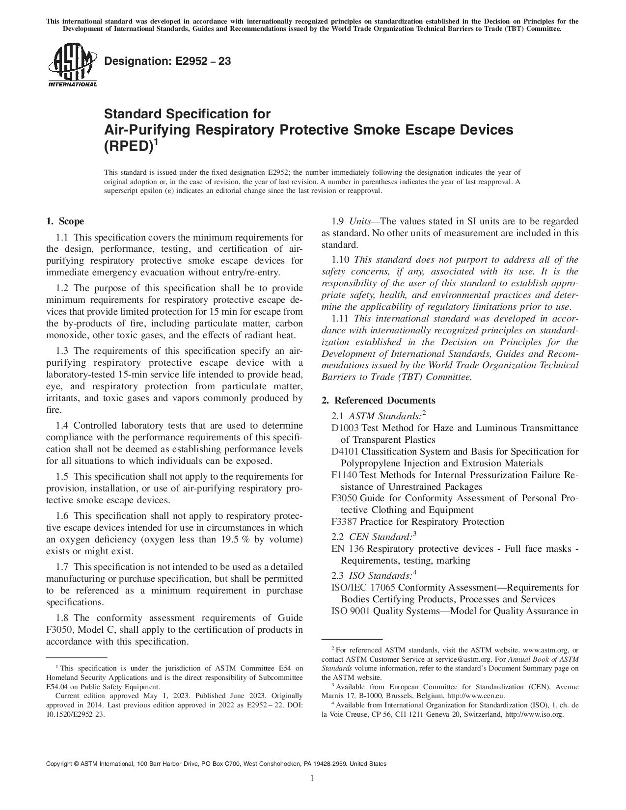 ASTM E2952-23封面图