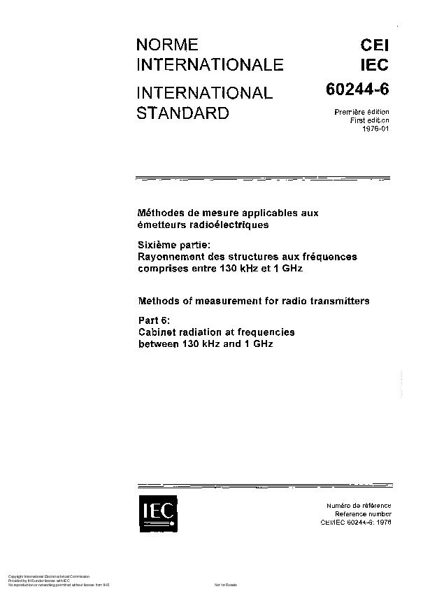 IEC 60244-6:1976封面图