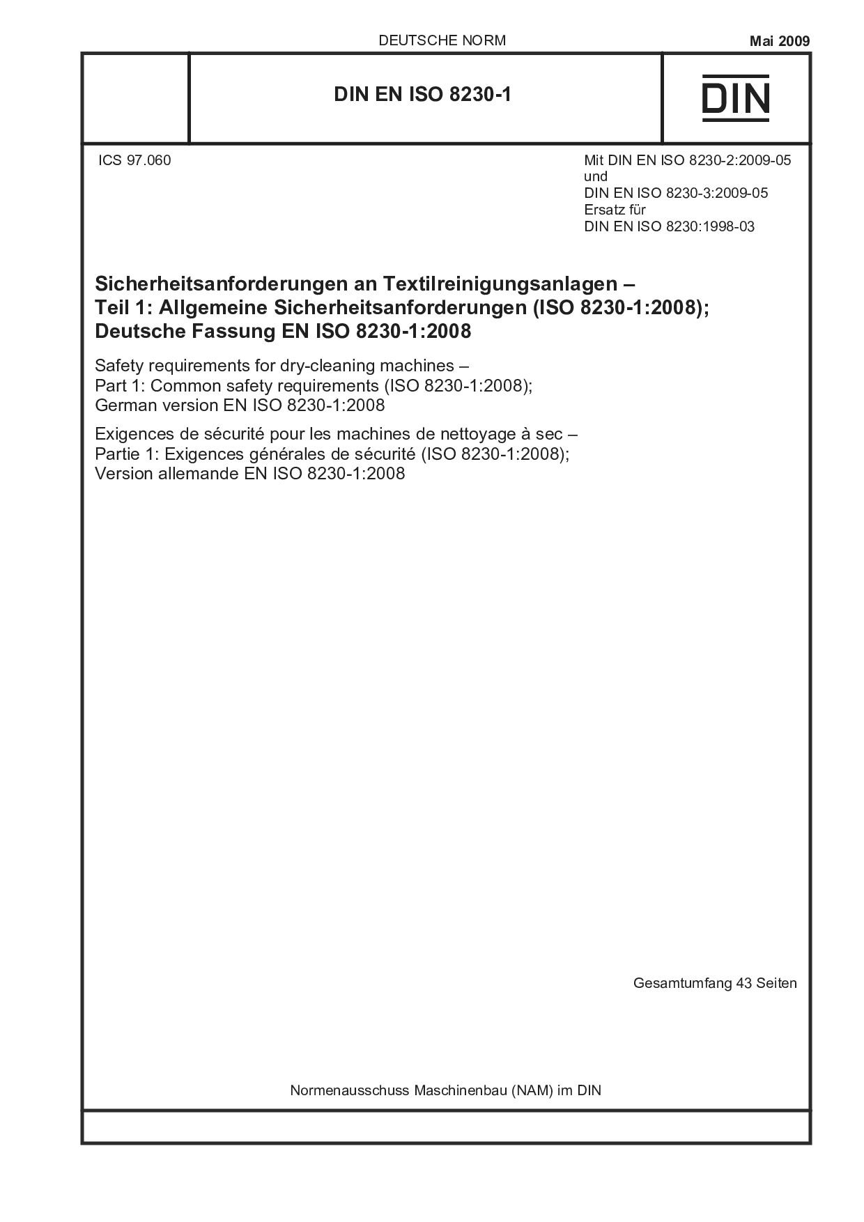DIN EN ISO 8230-1:2009