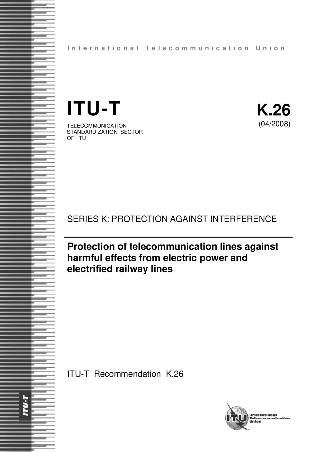 ITU-T K.26-2008封面图