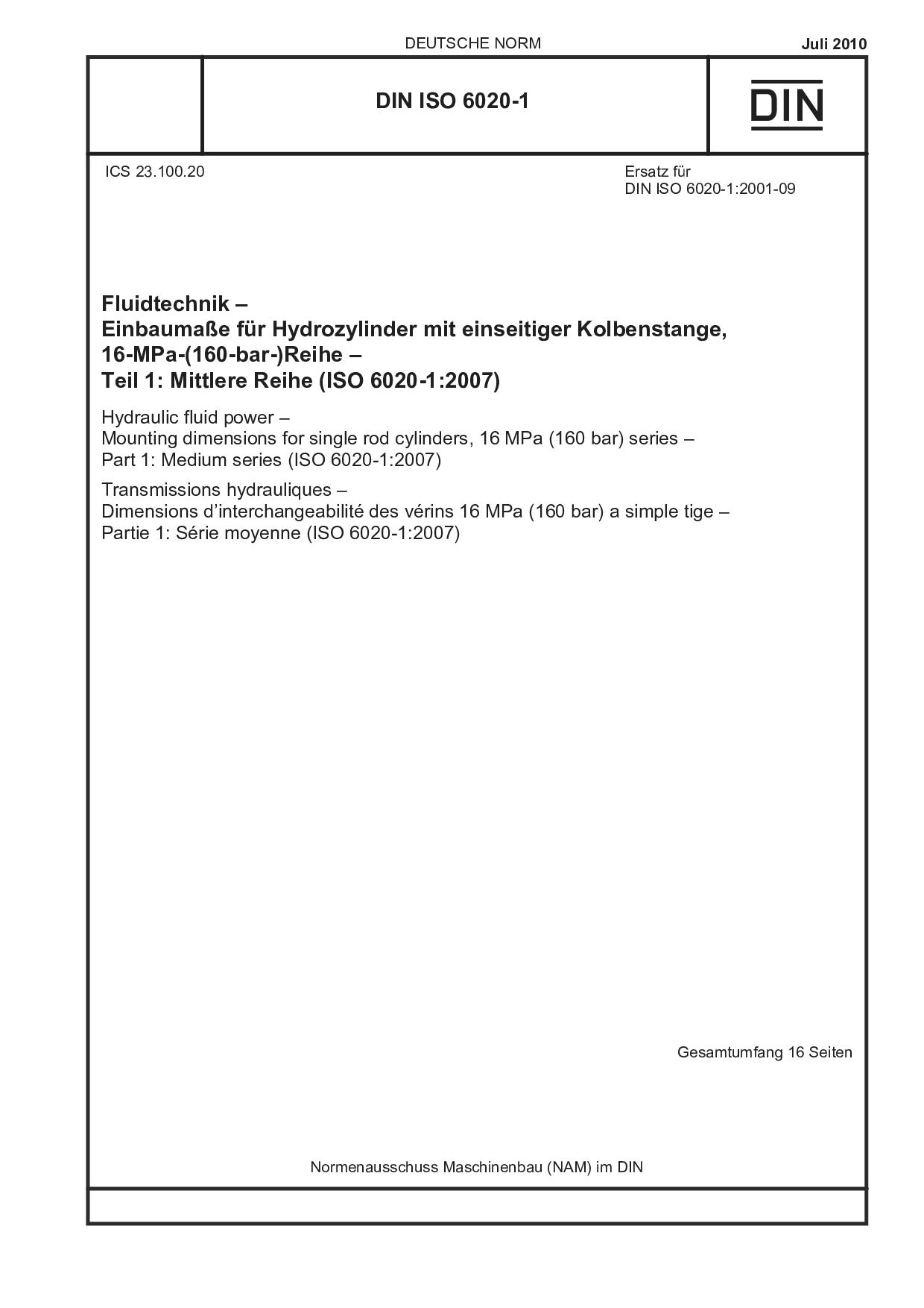 DIN ISO 6020-1:2010-07封面图