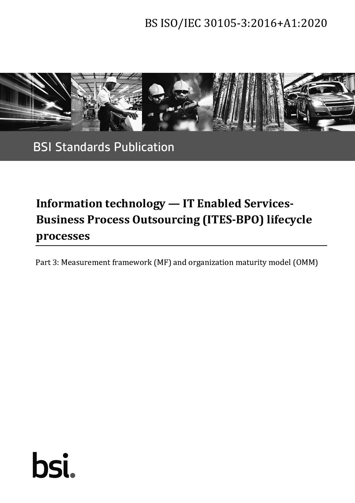 BS ISO/IEC 30105-3:2016+A1:2020封面图