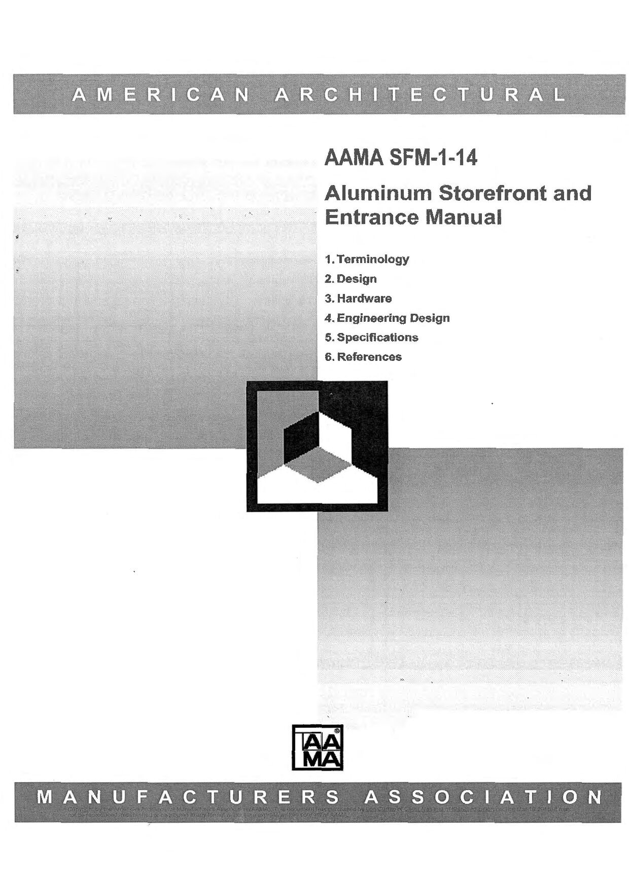 AAMA SFM-1-2014封面图