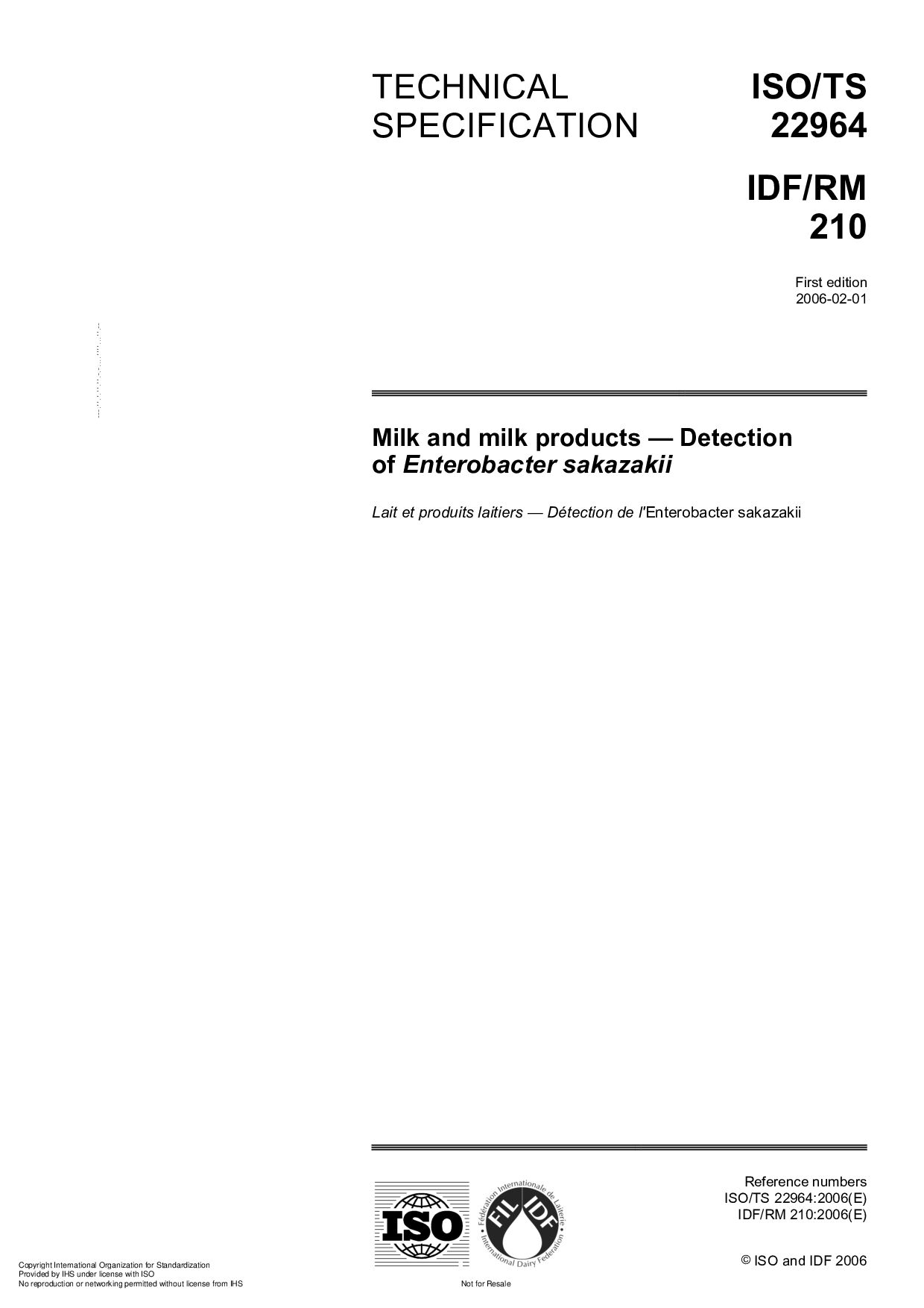 ISO/TS 22964:2006封面图
