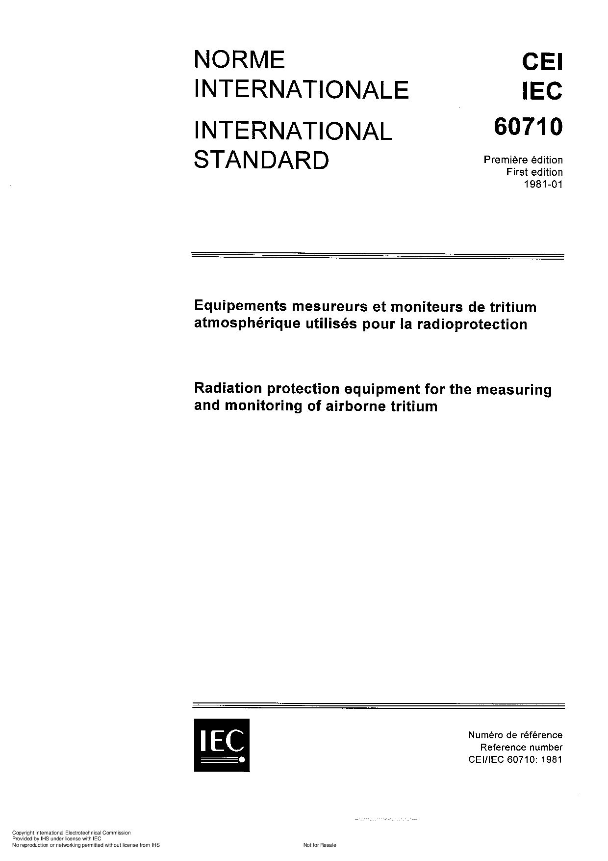 IEC 60710:1981封面图
