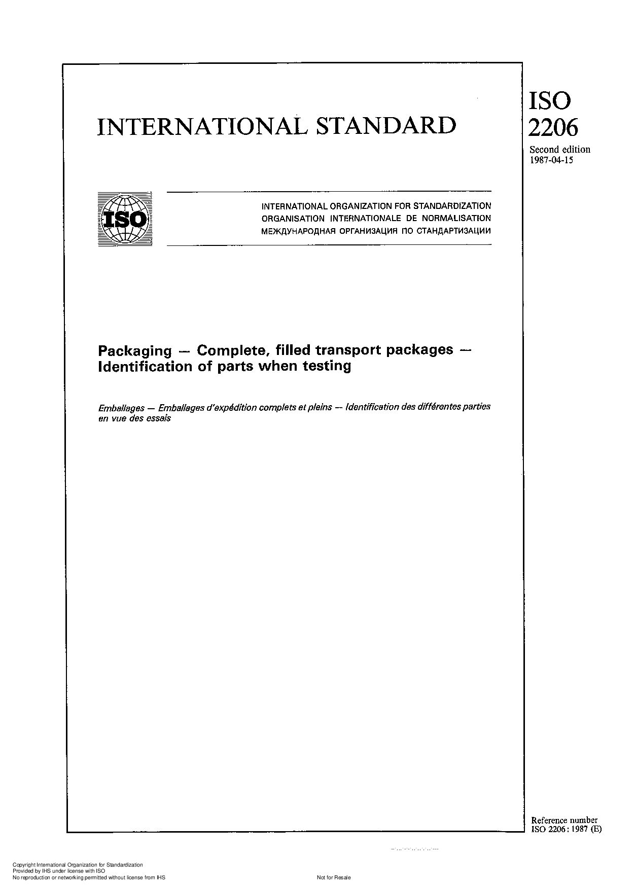 ISO 2206:1987封面图