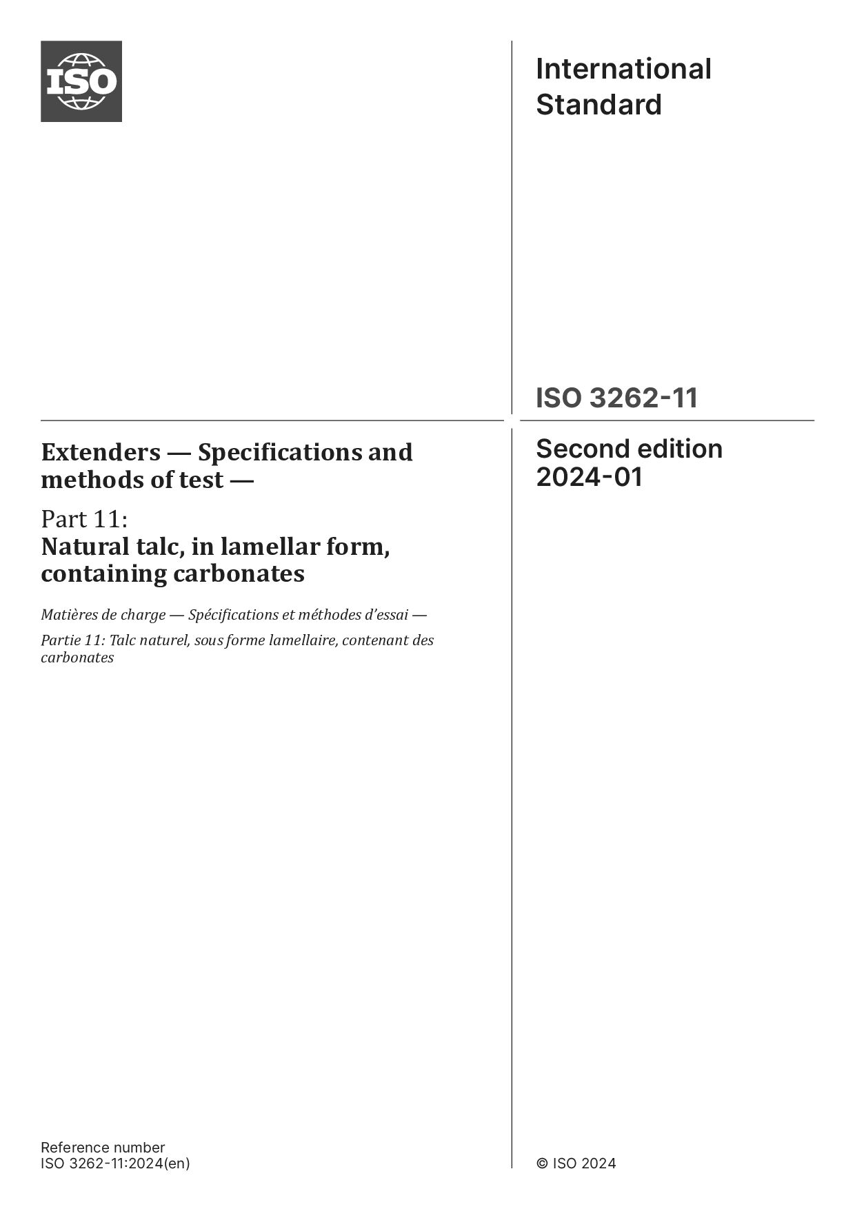 ISO 3262-11:2024封面图
