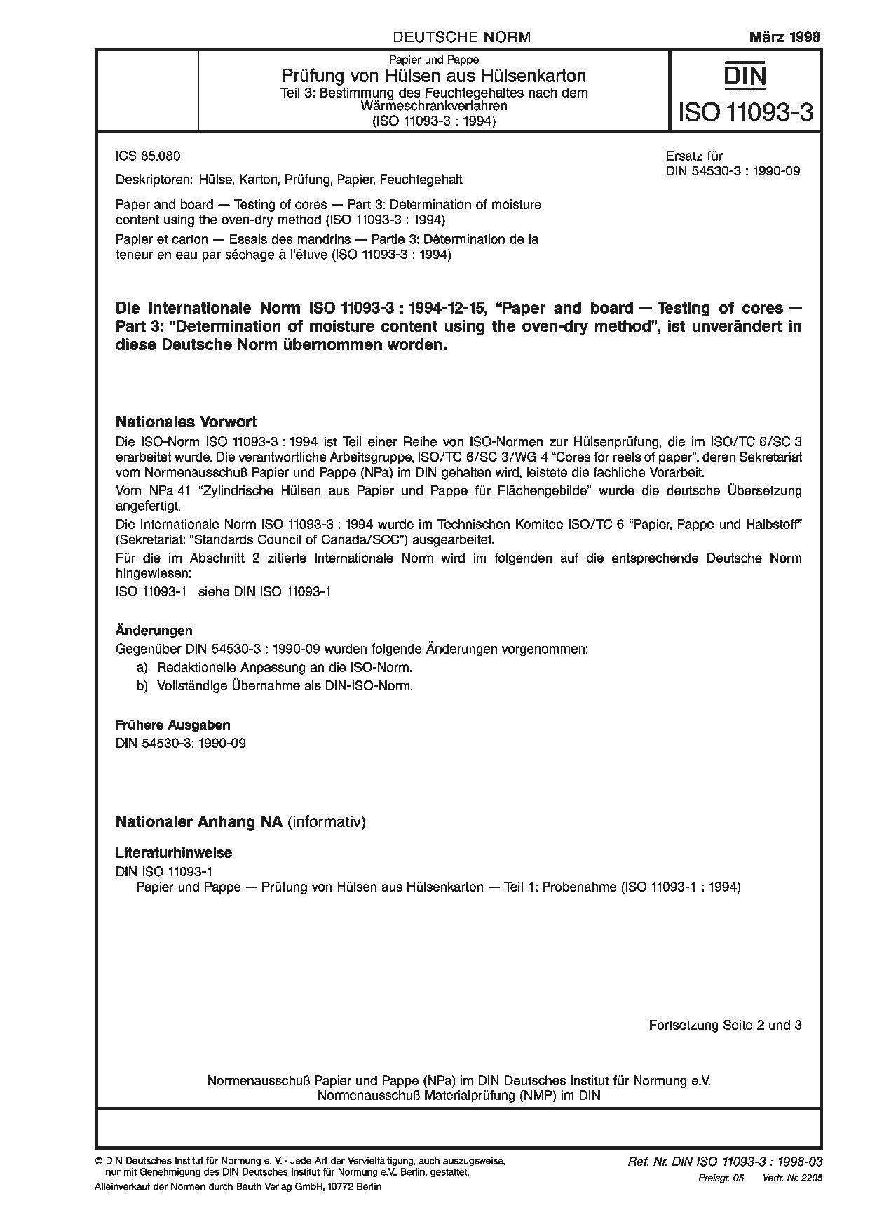 DIN ISO 11093-3:1998封面图