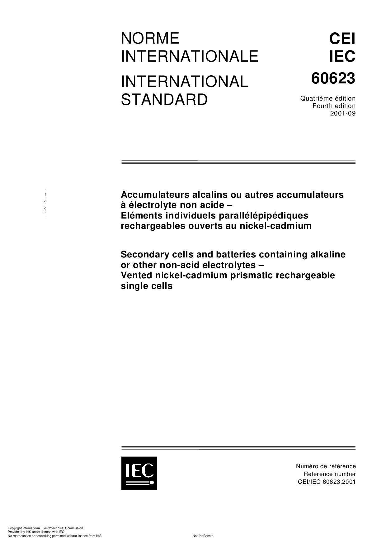 IEC 60623:2001封面图