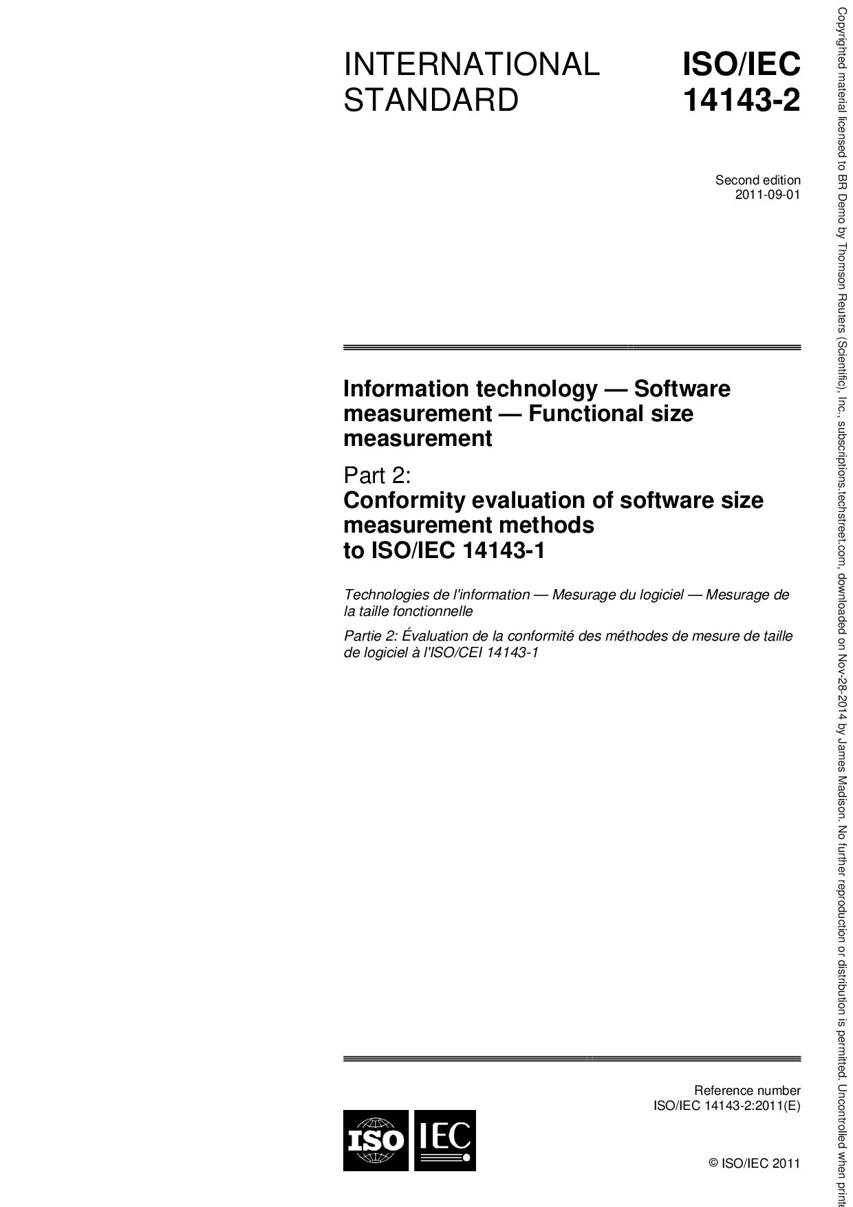 ISO/IEC 14143-2:2011封面图