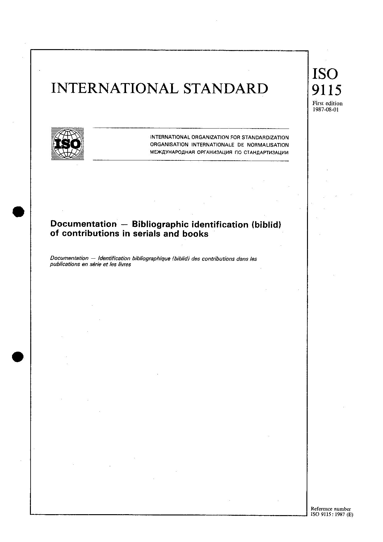 ISO 9115:1987