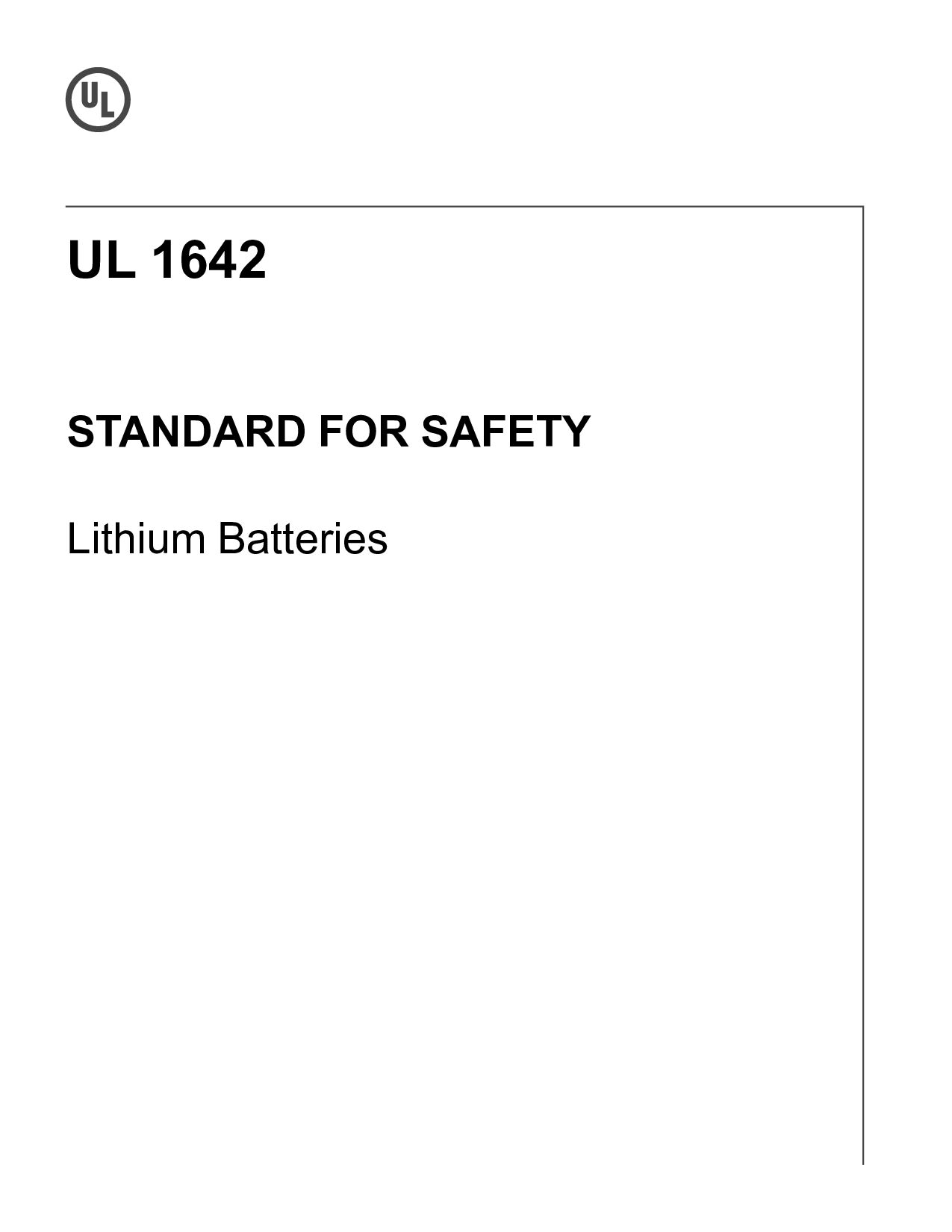 UL 1642-2020封面图
