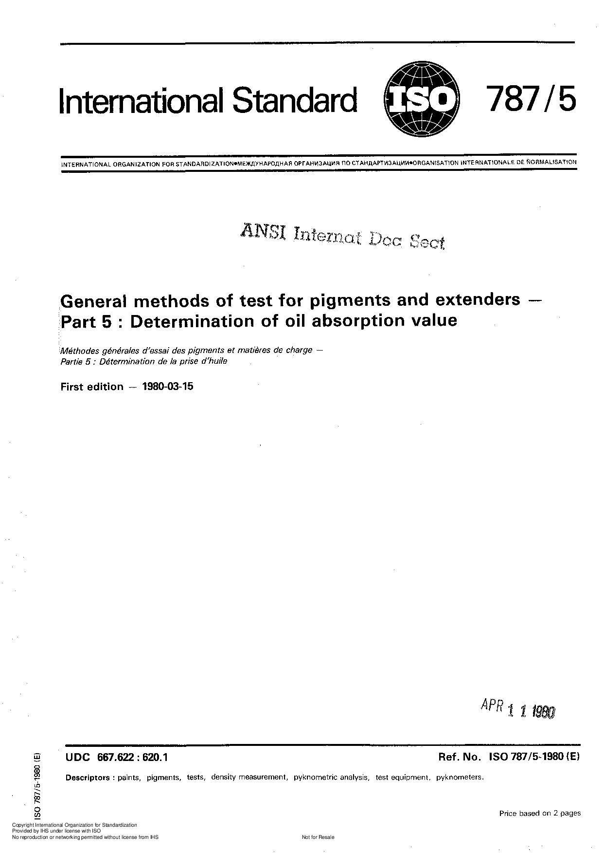 ISO 787-5:1980封面图