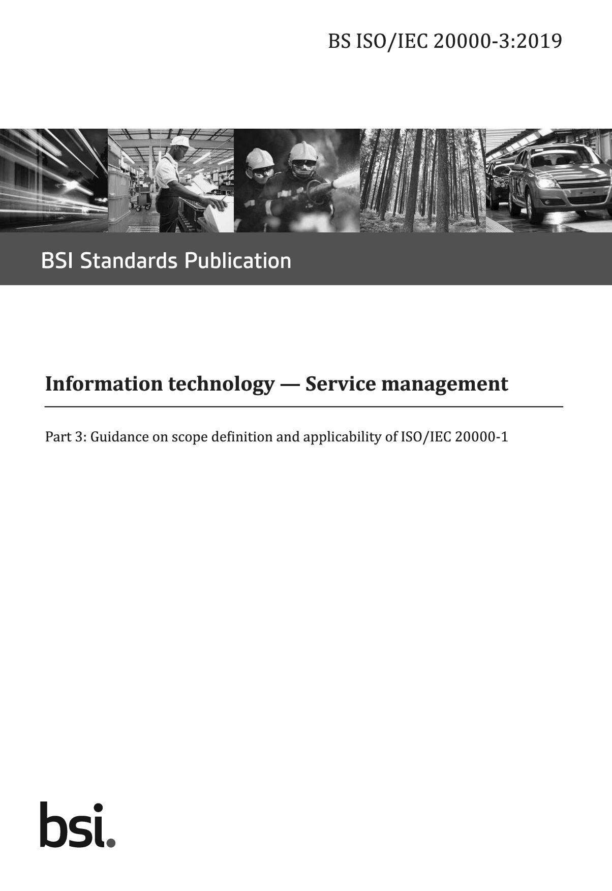 BS ISO/IEC 20000-3:2019封面图