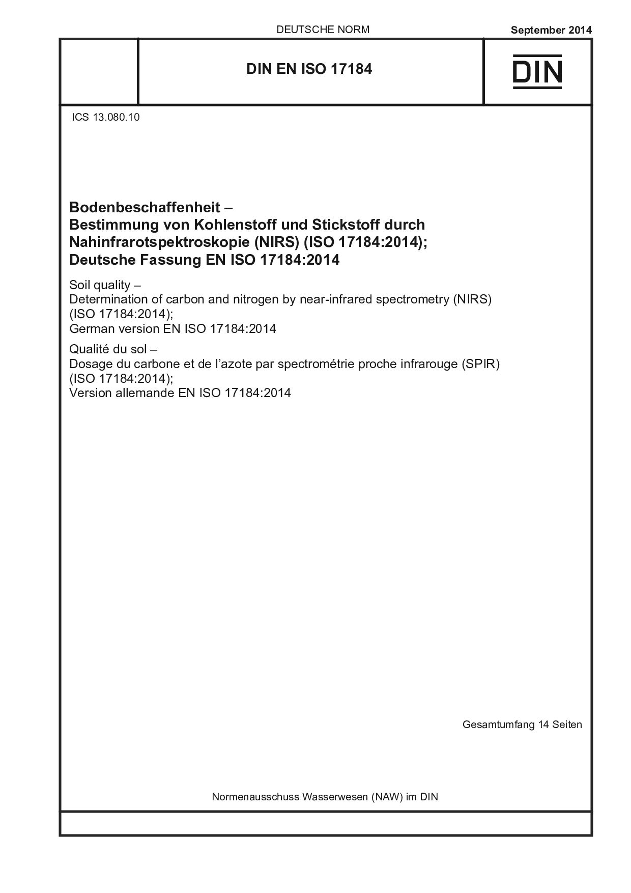 DIN EN ISO 17184:2014-09封面图