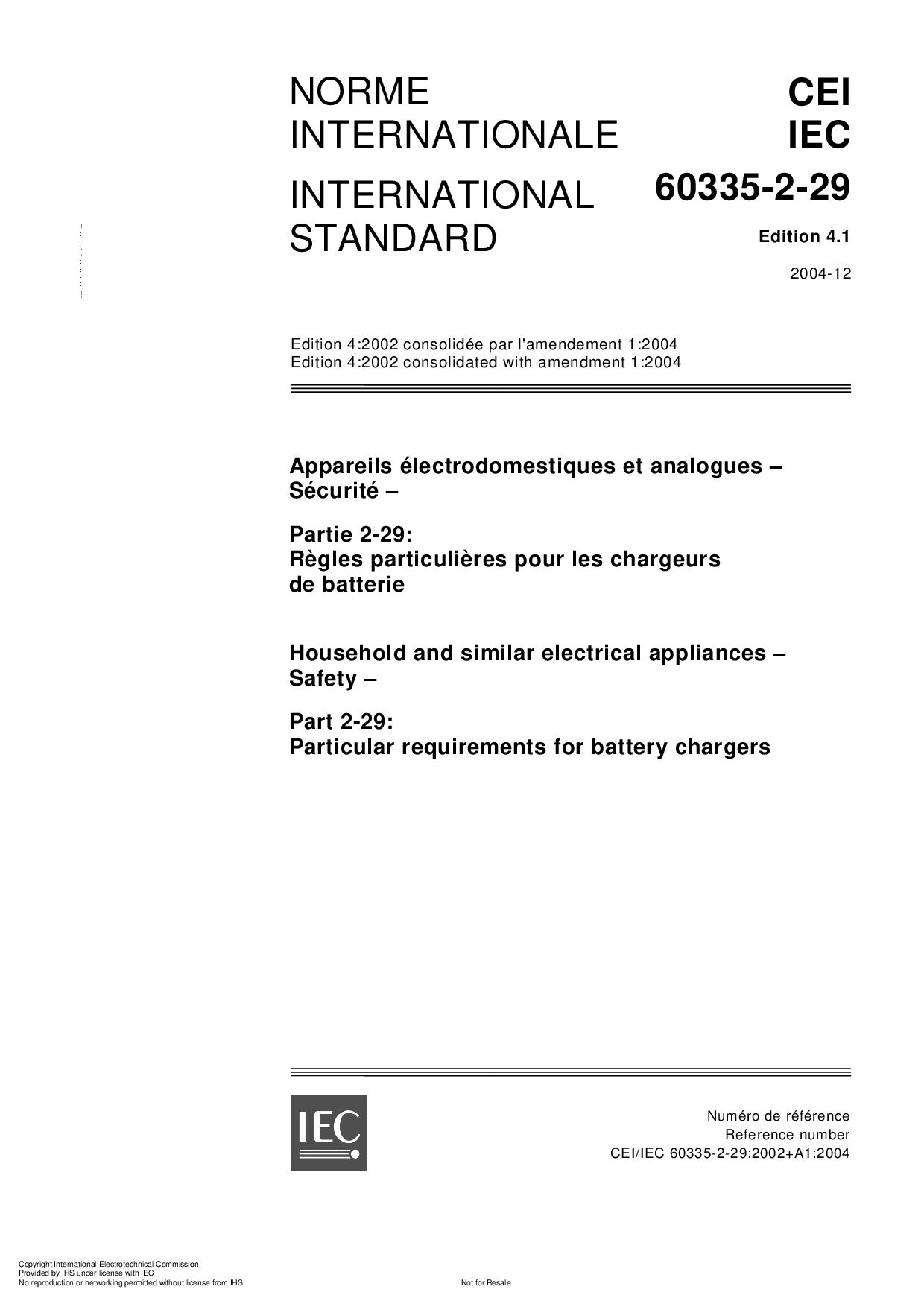 IEC 60335-2-29:2004