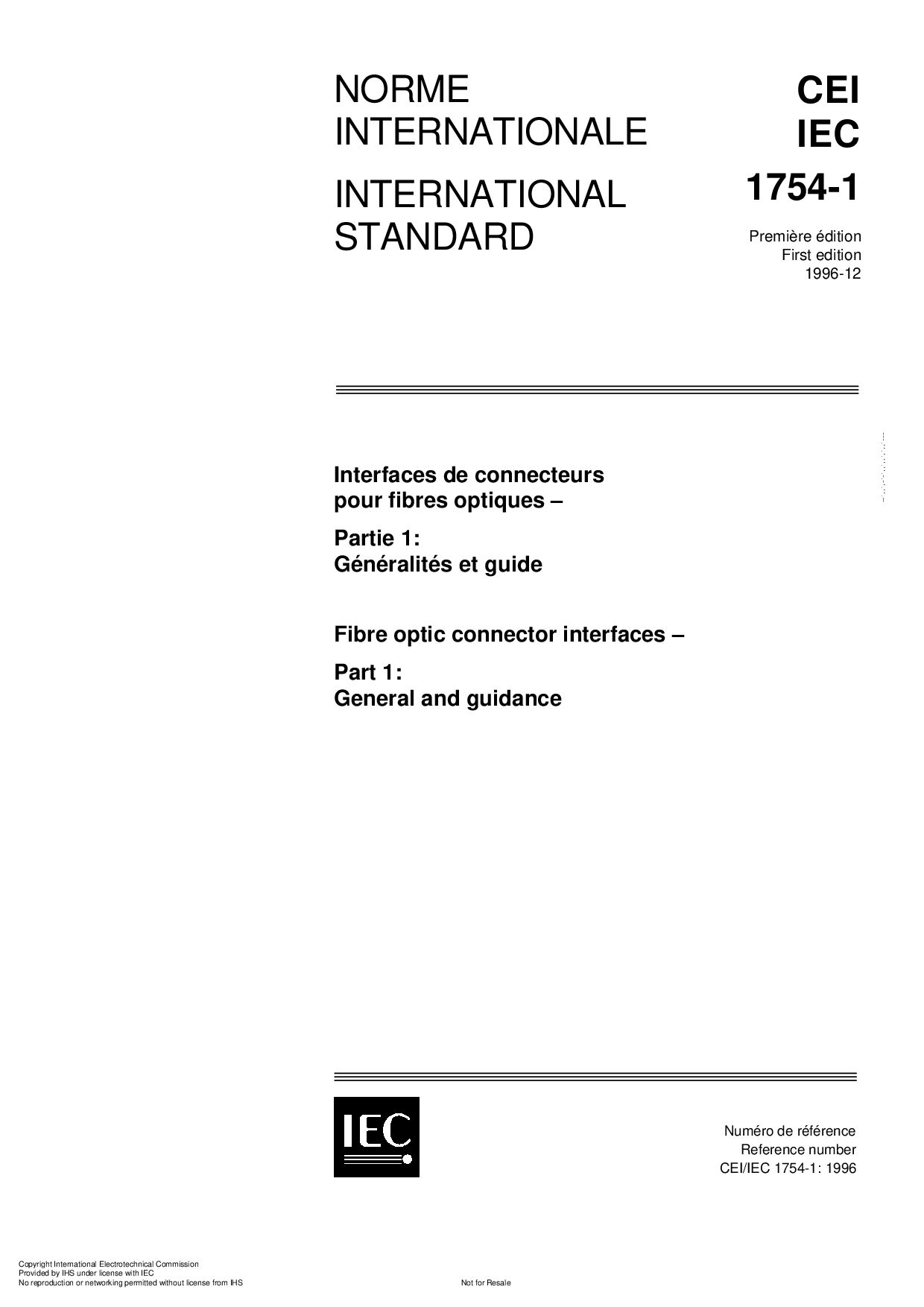 IEC 61754-1:1996封面图