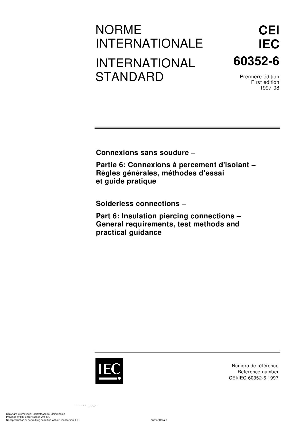 IEC 60352-6:1997封面图