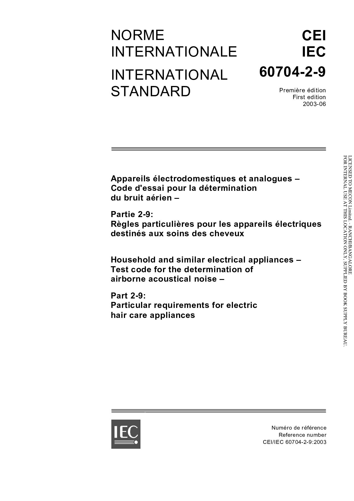 IEC 60704-2-9:2003封面图