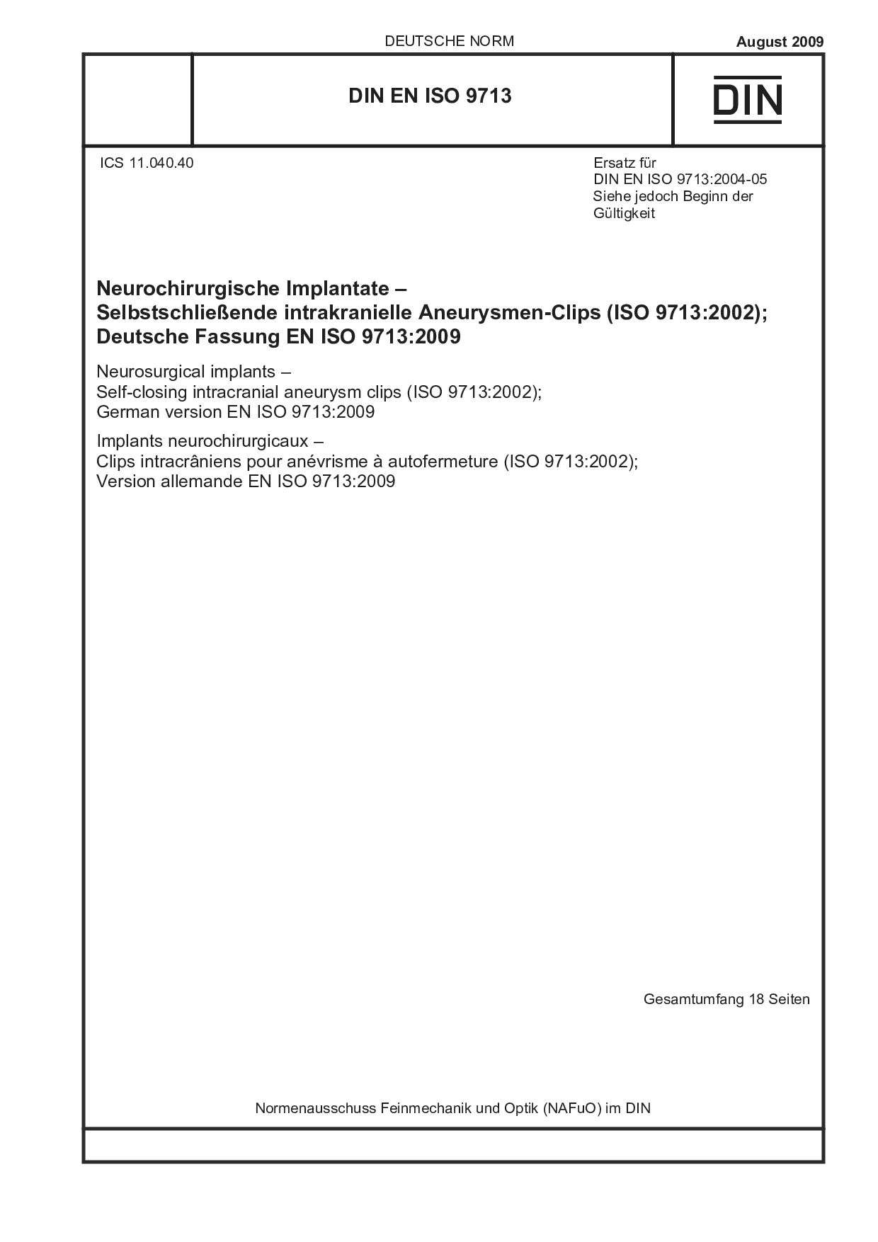 DIN EN ISO 9713:2009封面图