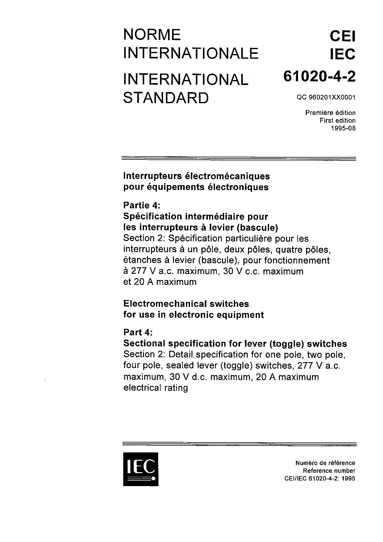 IEC 61020-4-2:1995封面图