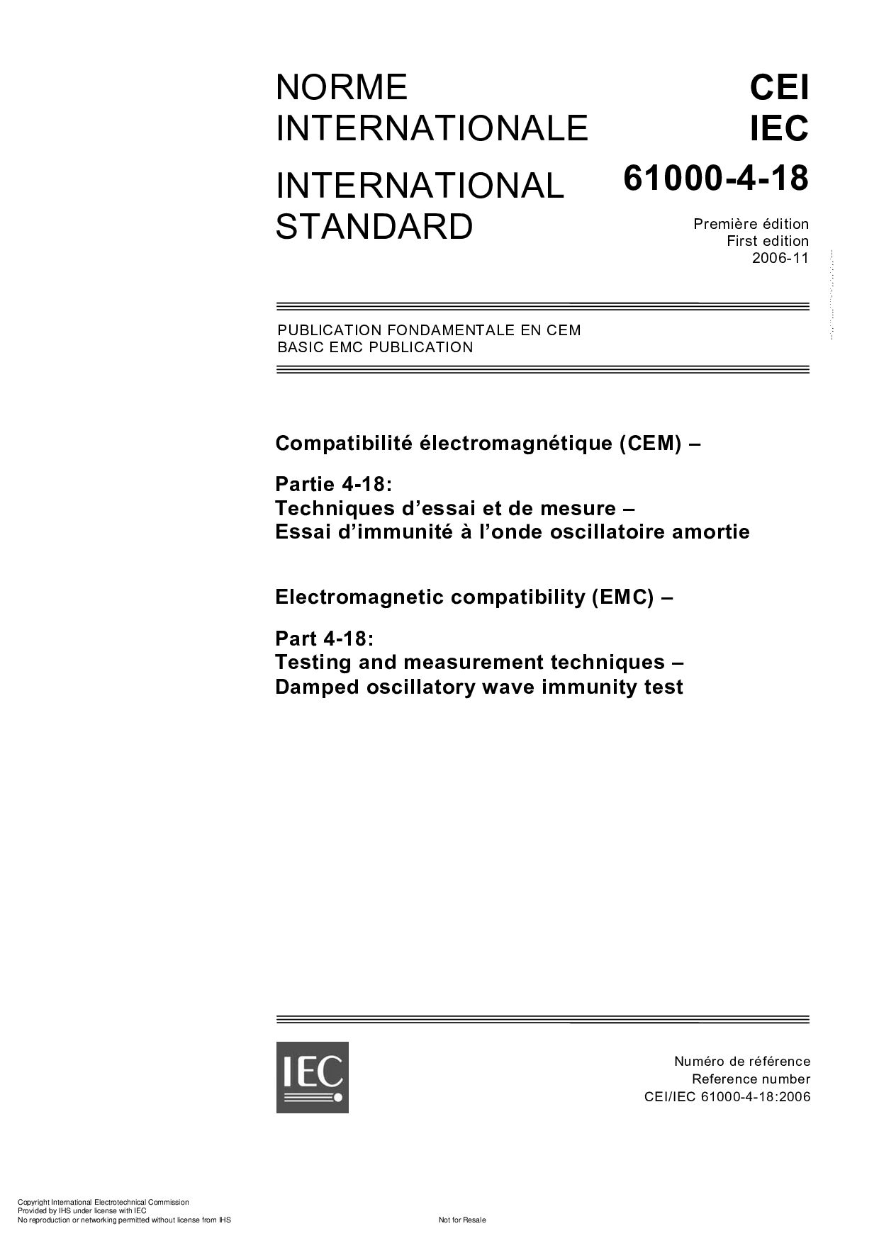 IEC 61000-4-18:2006封面图