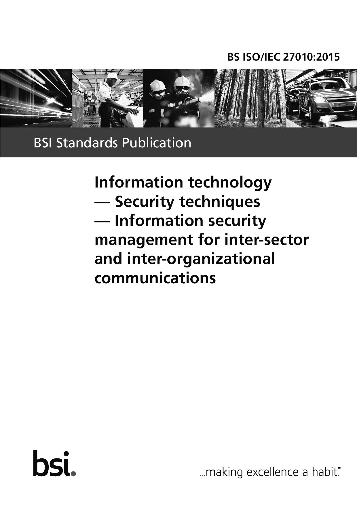 BS ISO/IEC 27010:2015封面图