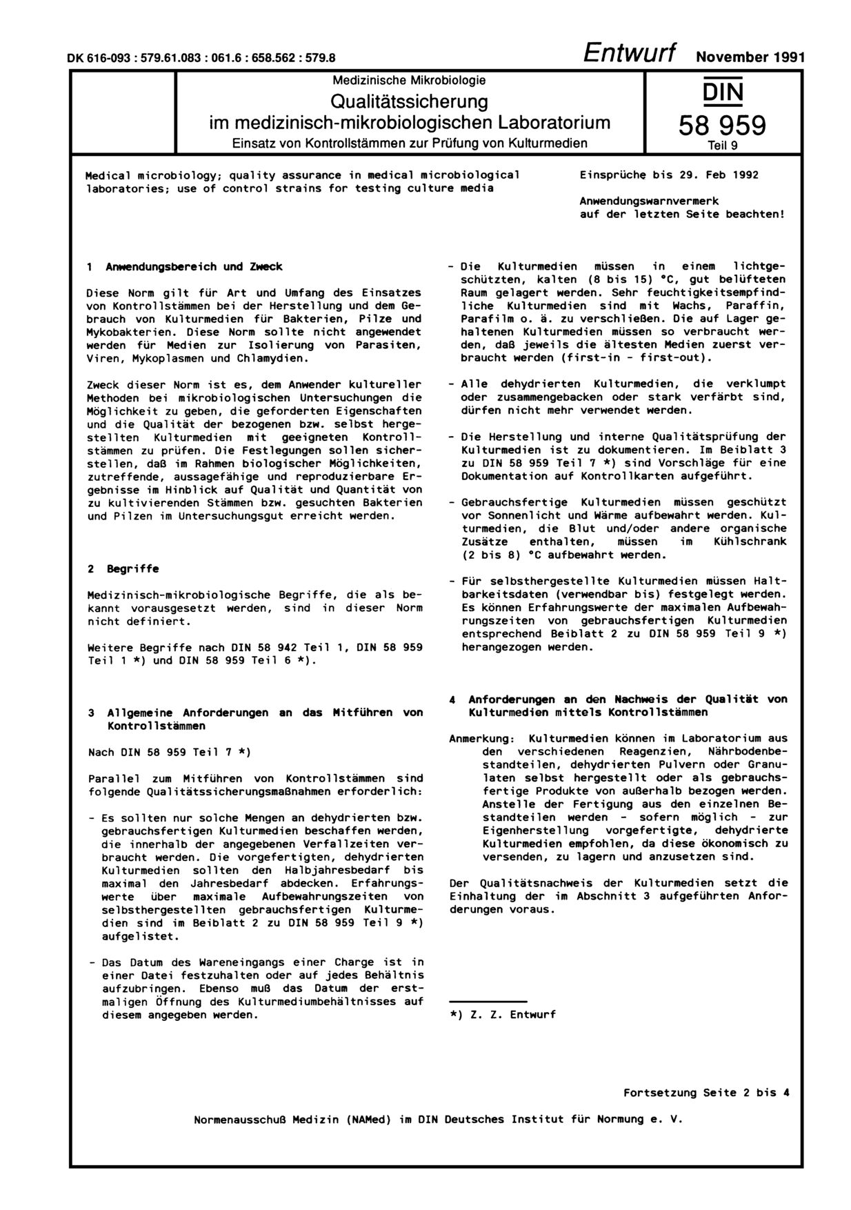 DIN 58959-9 E:1991-11封面图