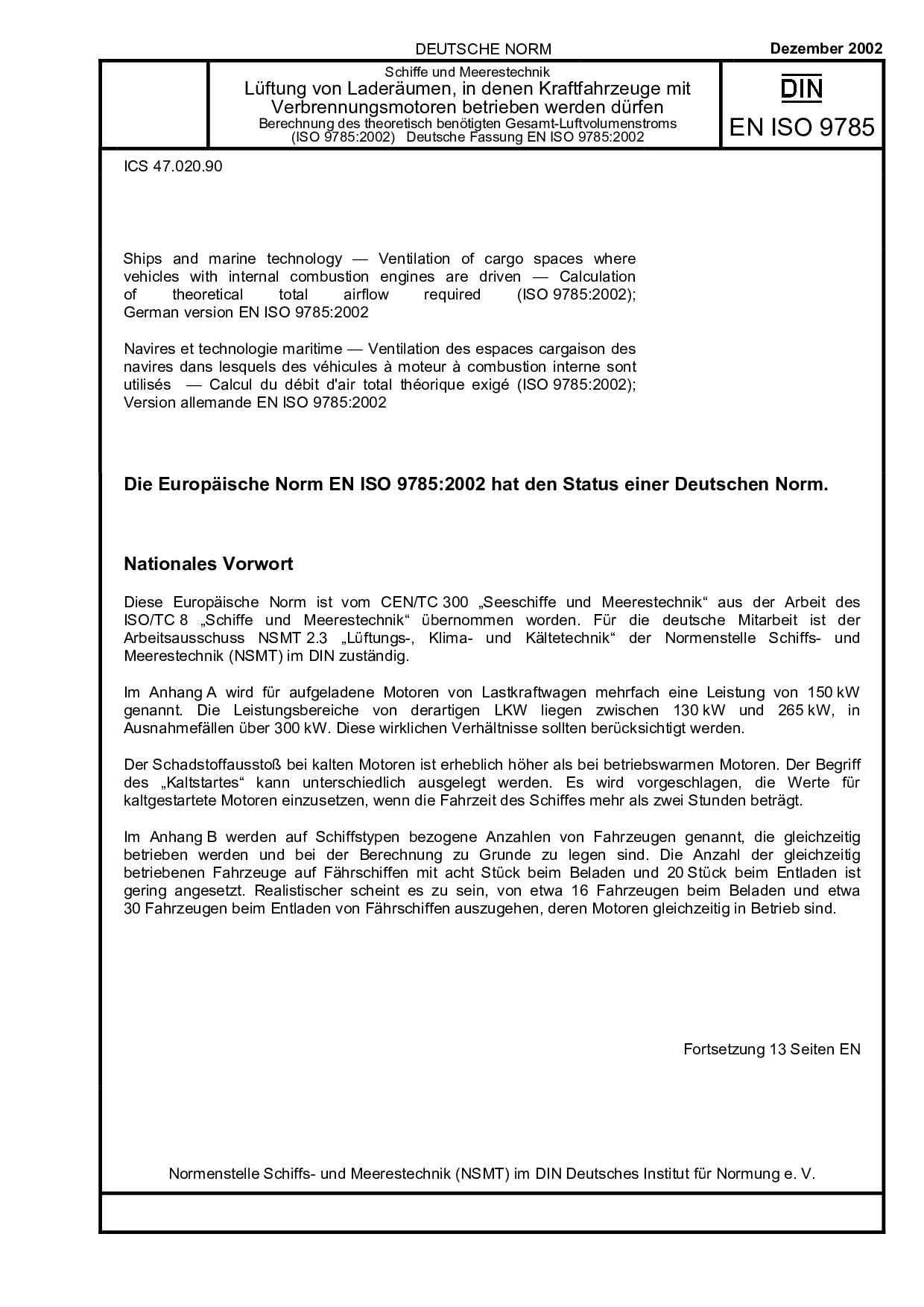DIN EN ISO 9785:2002-12封面图
