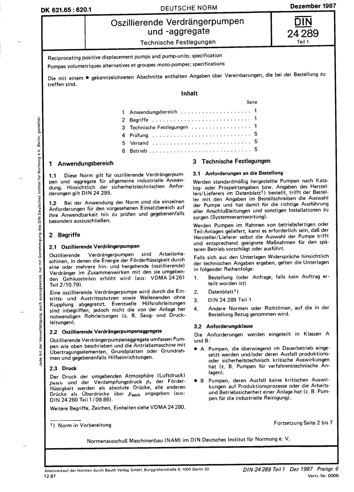 DIN 24289-1:1987封面图