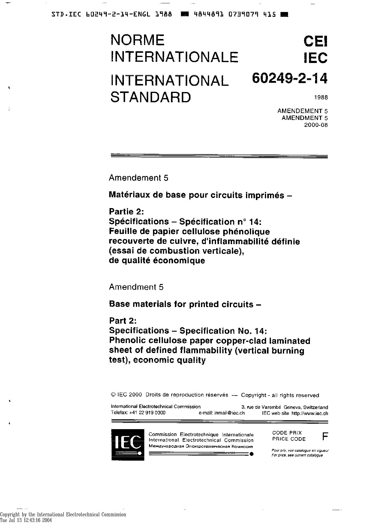 IEC 60249-2-14:1988