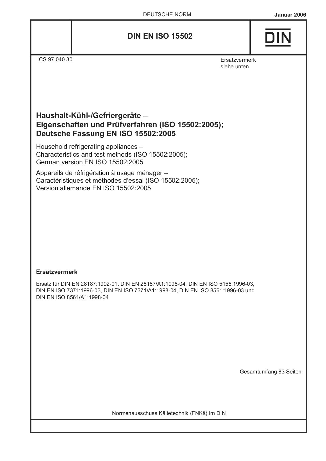 DIN EN ISO 15502:2006封面图