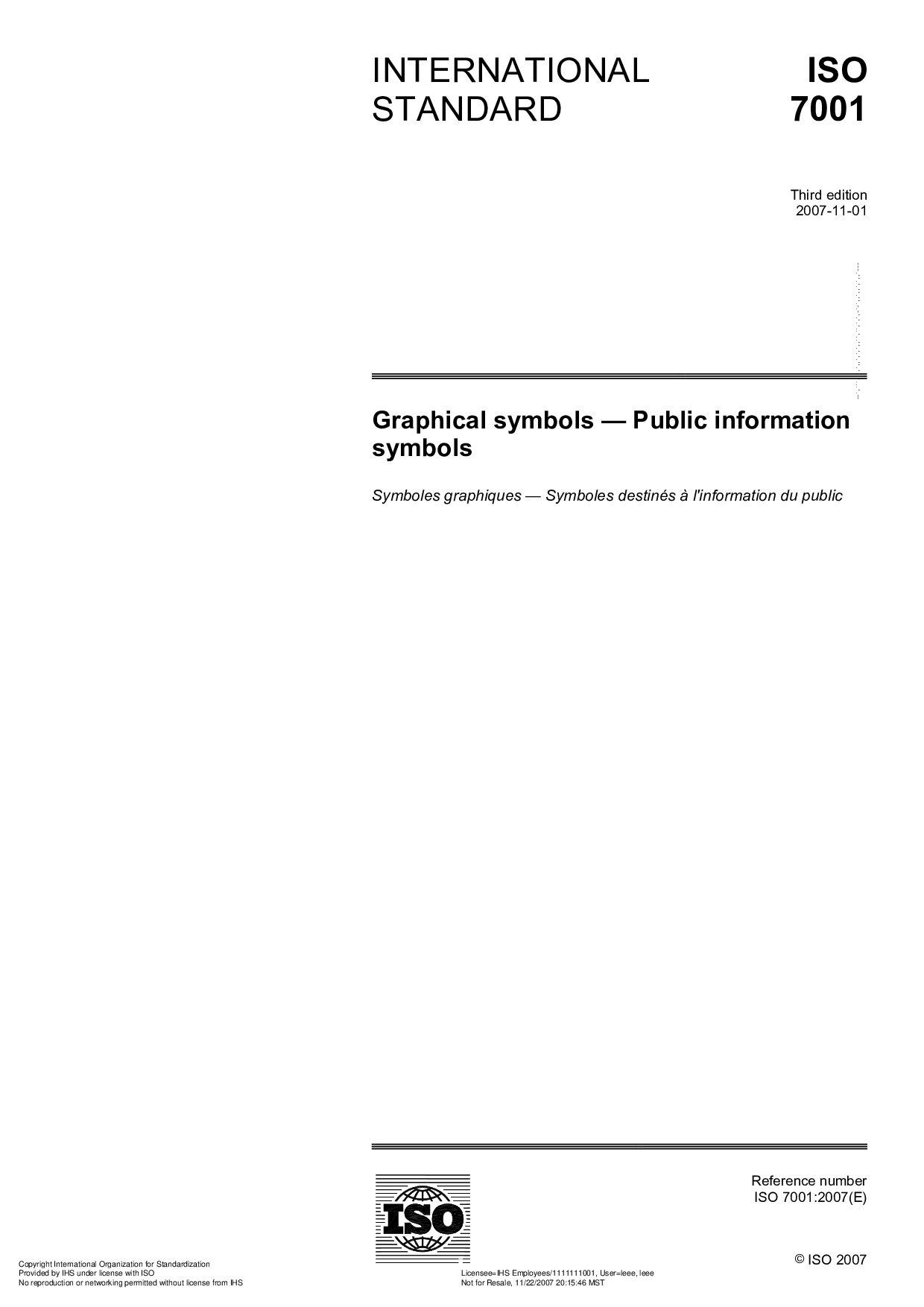 ISO 7001:2007封面图