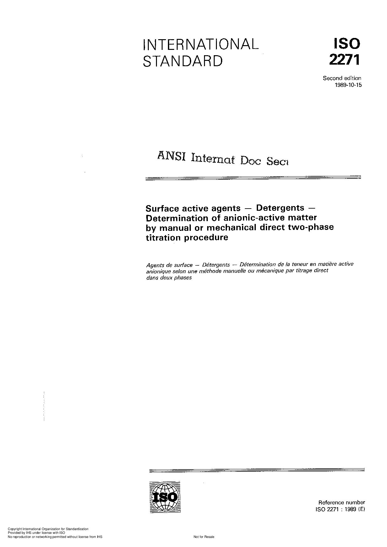 ISO 2271:1989封面图