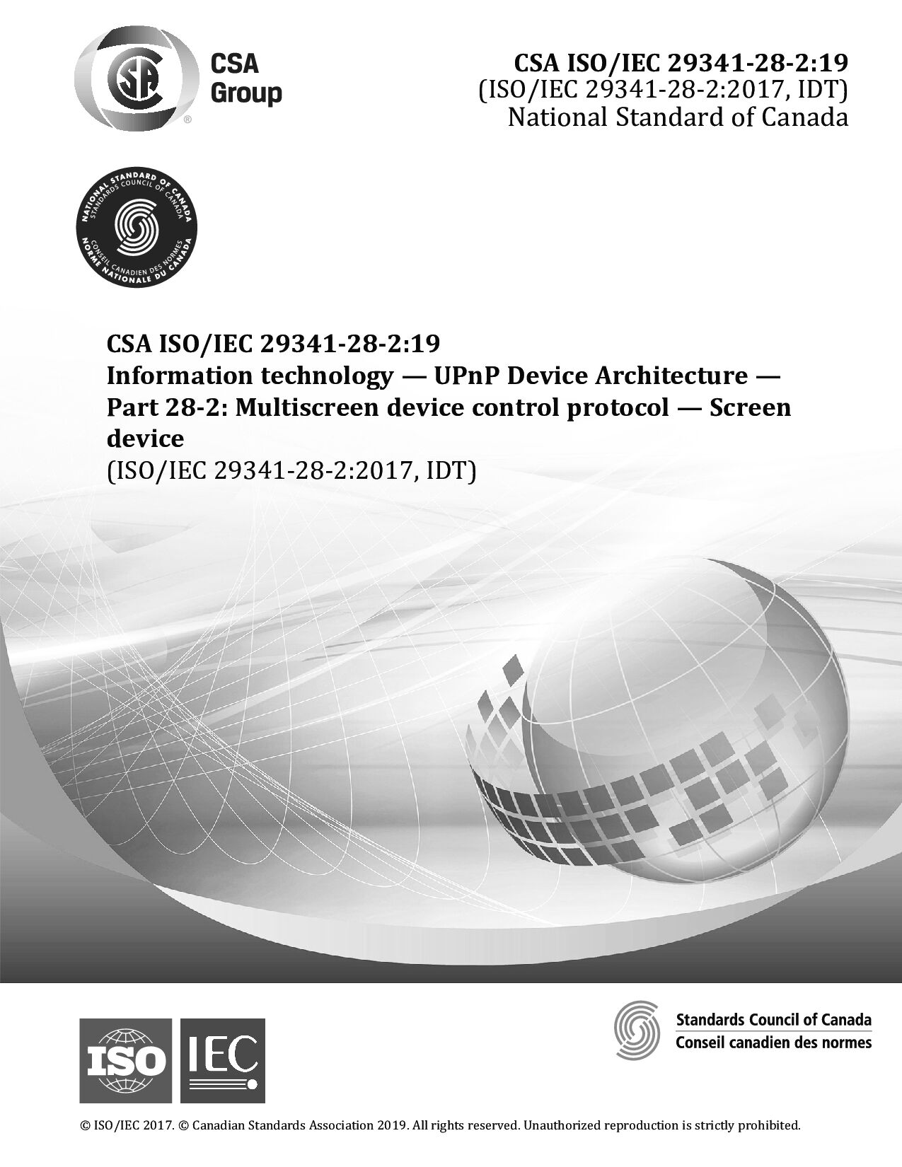 CSA ISO/IEC 29341-28-2:2019封面图