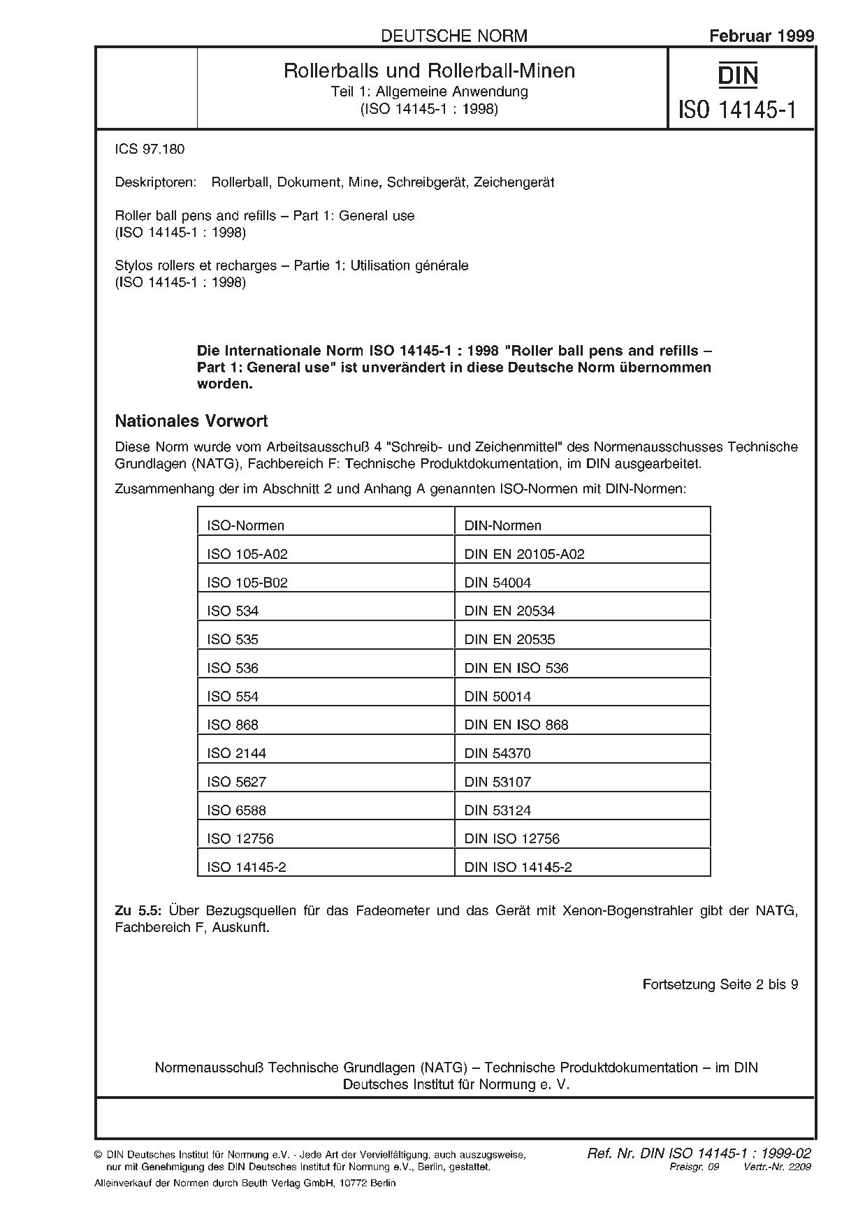 DIN ISO 14145-1:1999封面图