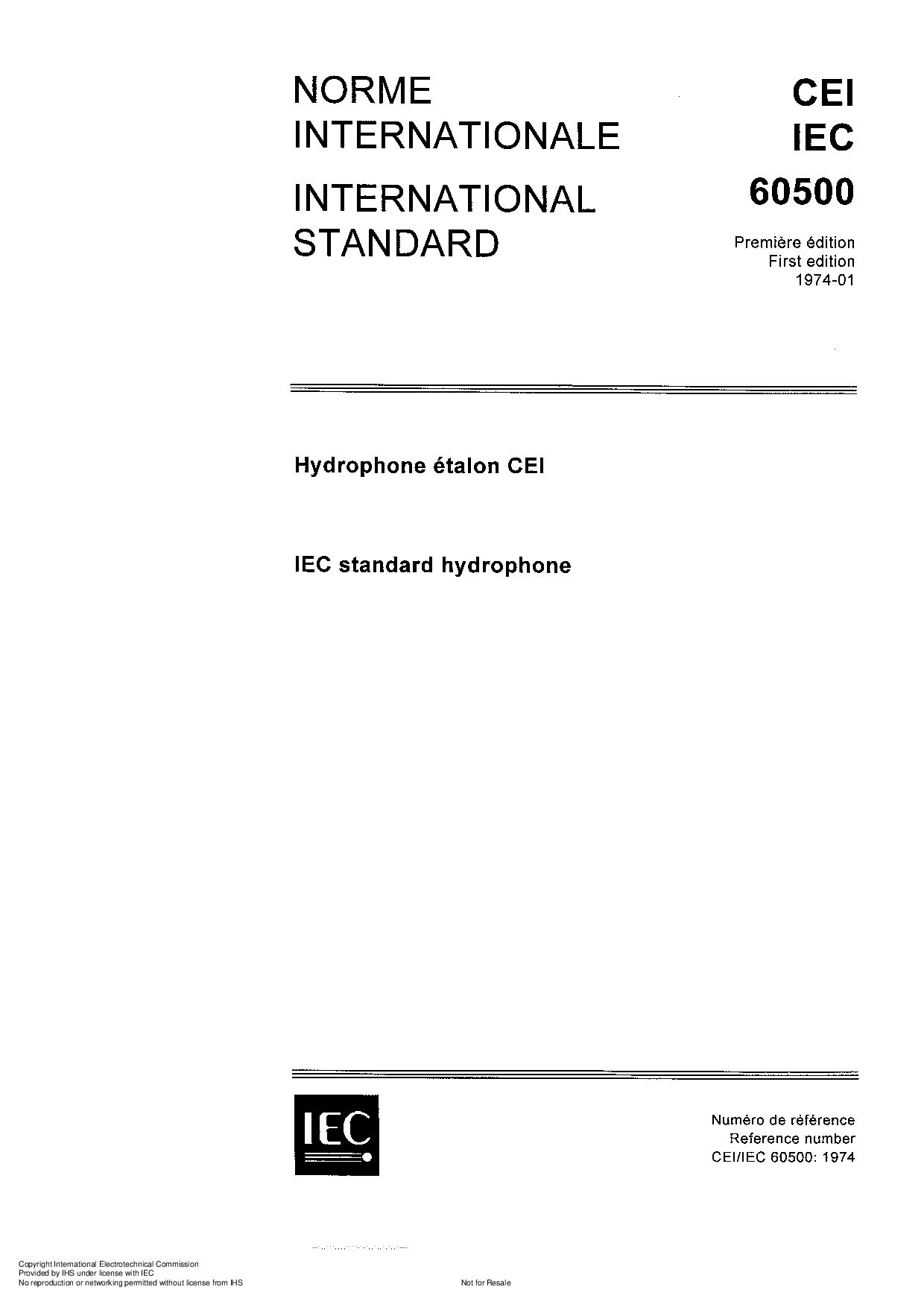 IEC 60500:1974封面图