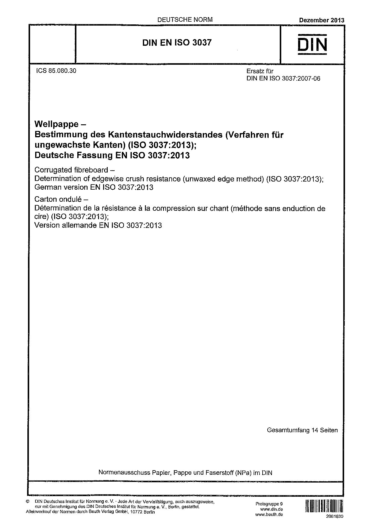 DIN EN ISO 3037:2013封面图