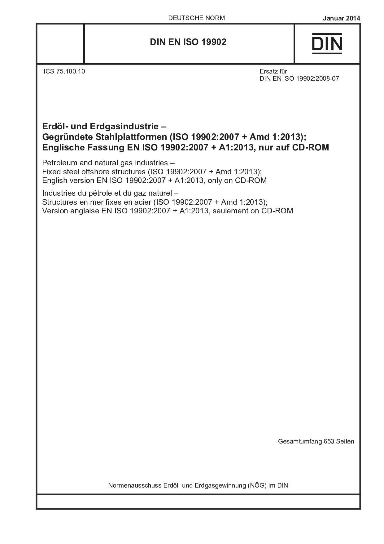 DIN EN ISO 19902:2014封面图