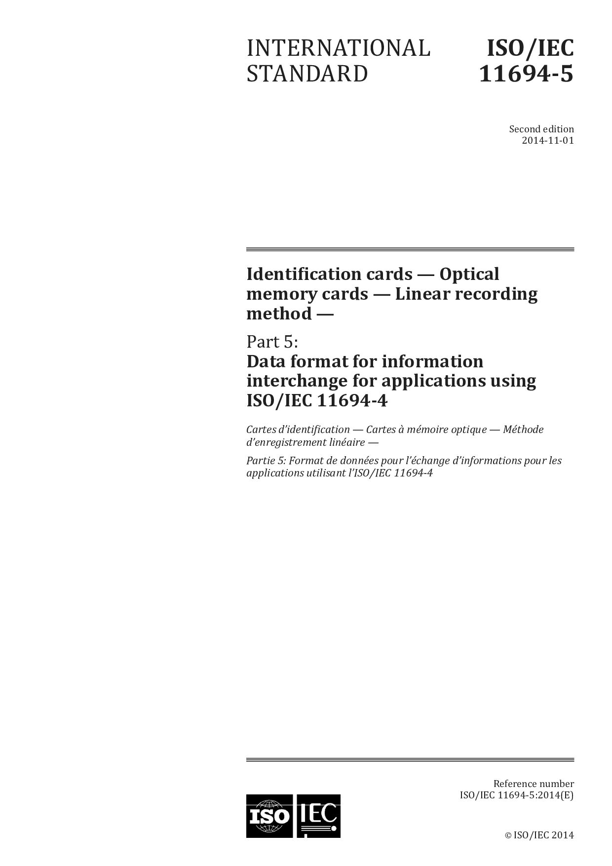 ISO/IEC 11694-5:2014