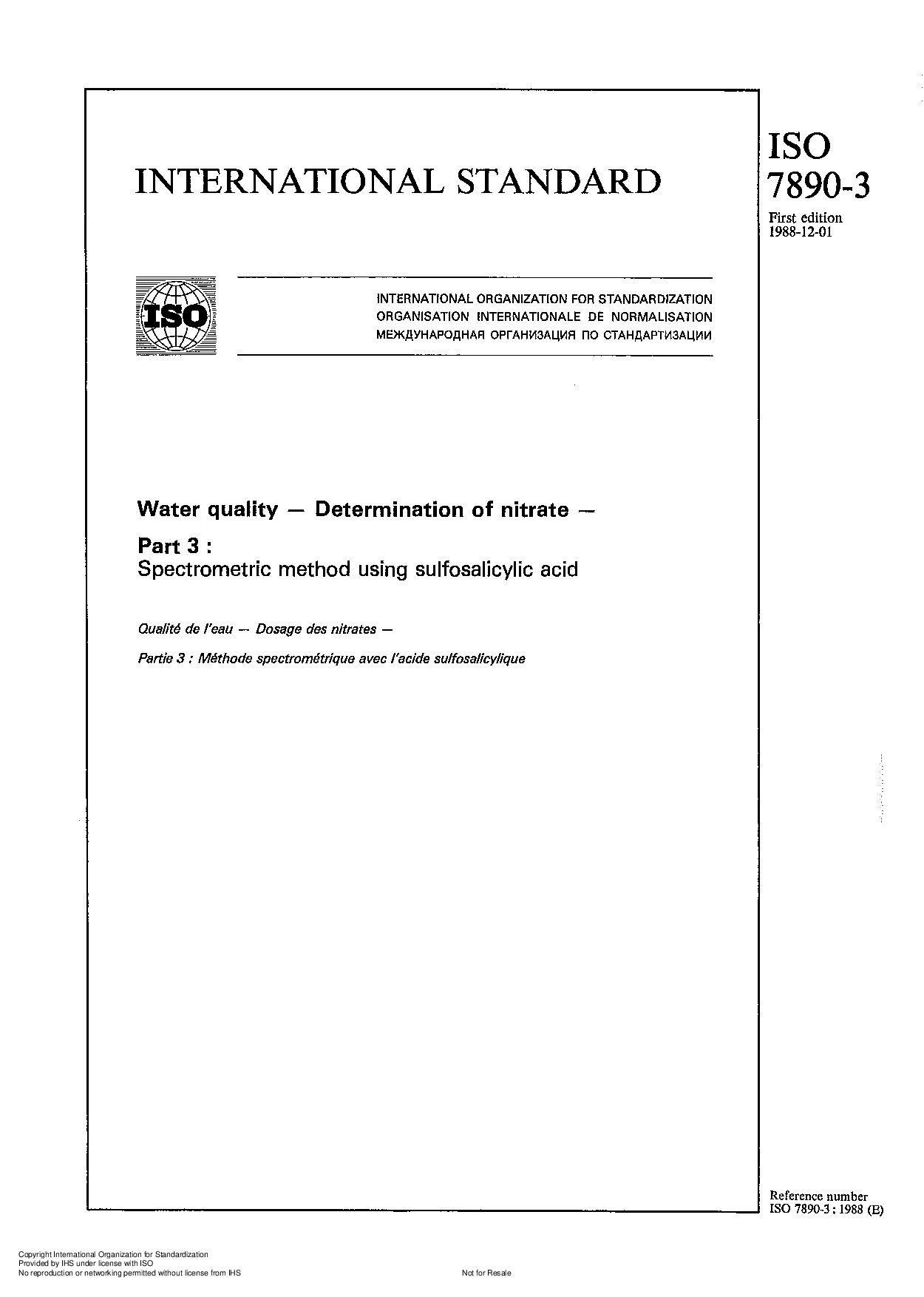 ISO 7890-3:1988封面图
