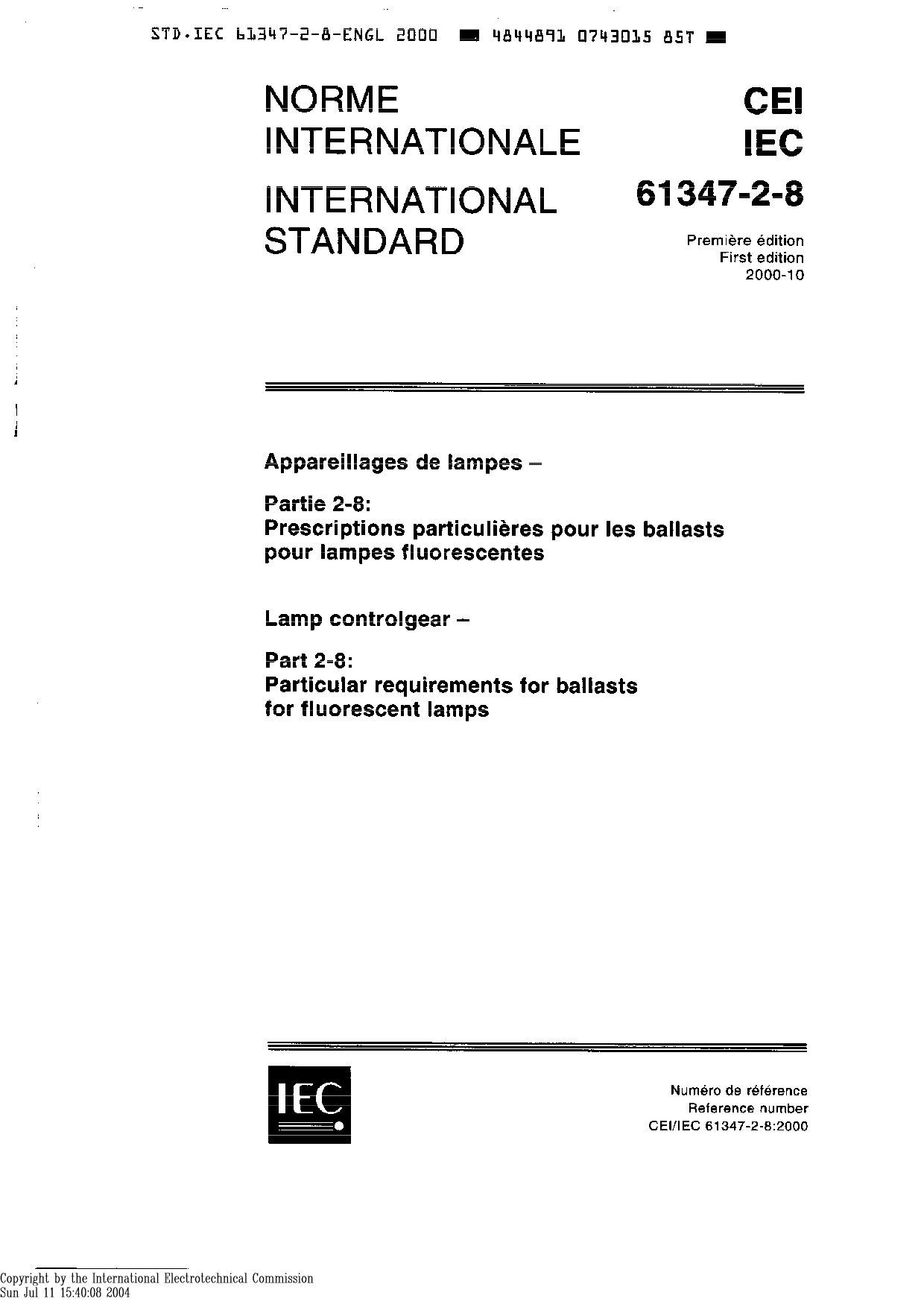 IEC 61347-2-8:2000封面图