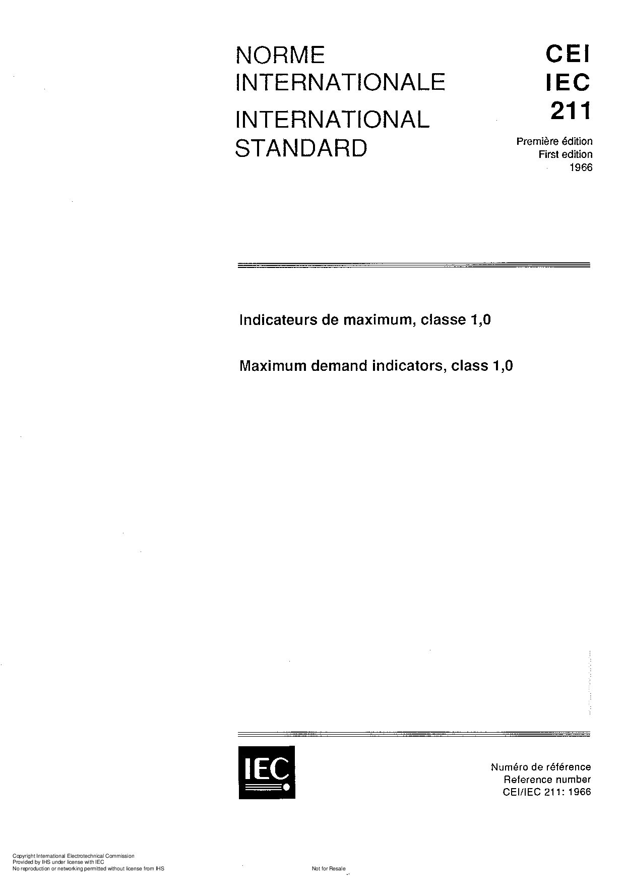 IEC 60211:1966封面图