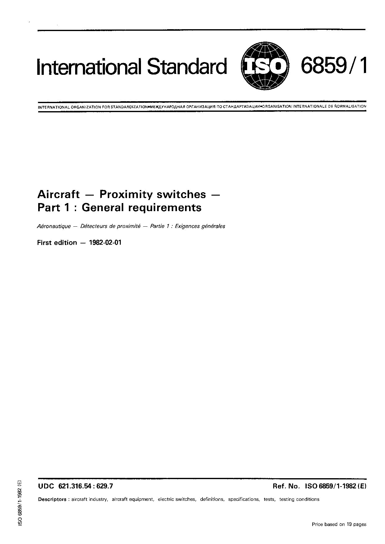 ISO 6859-1:1982封面图