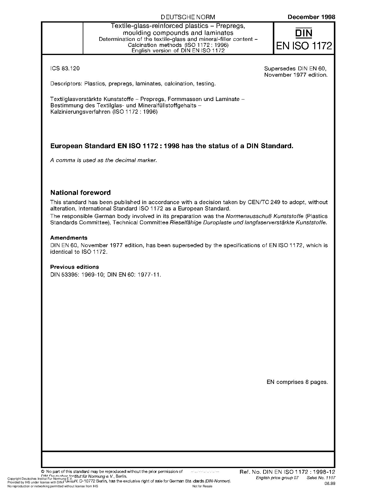 DIN EN ISO 1172:1998-12封面图